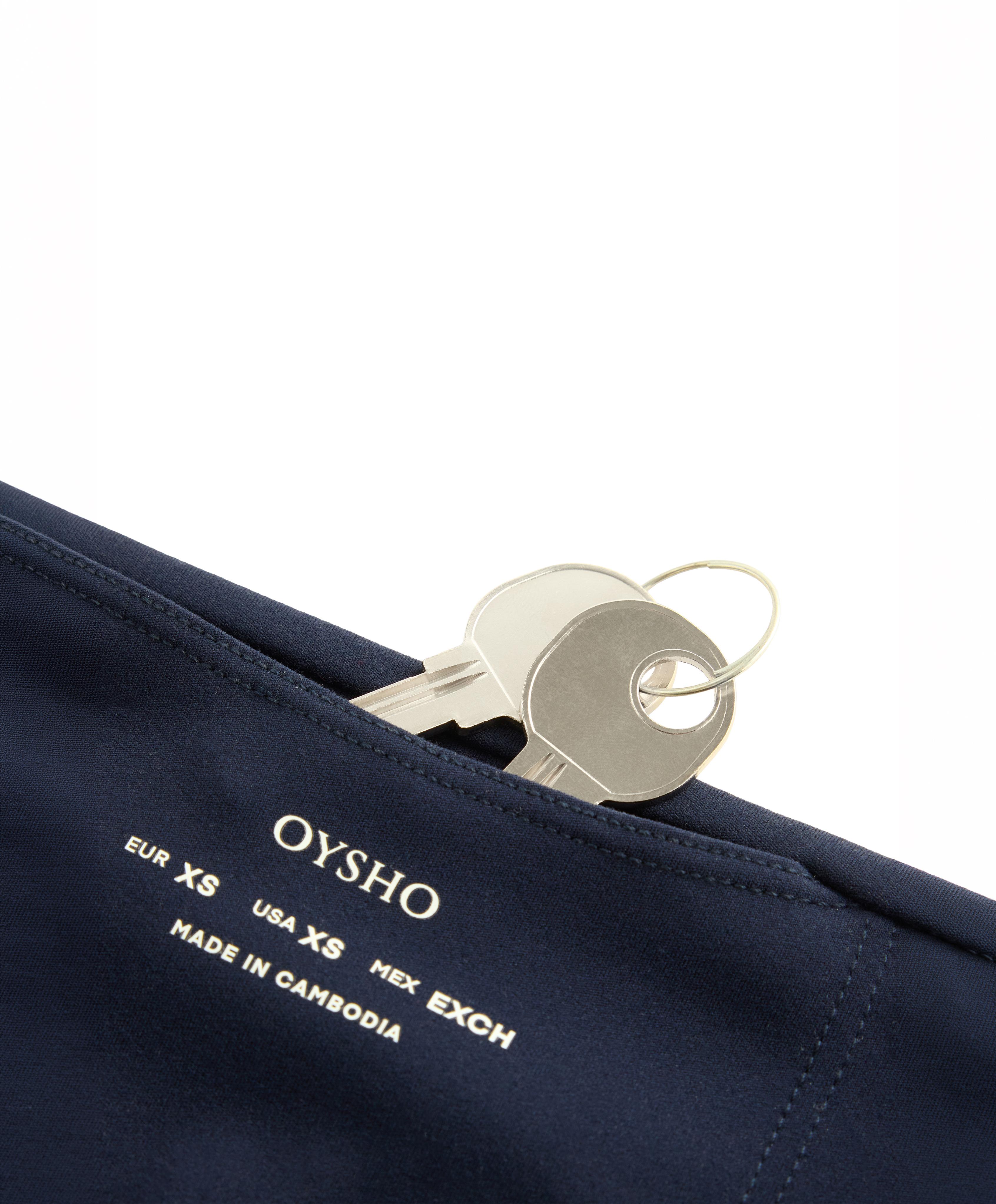 High-rise Comfortlux flare trousers — NAVY BLUE