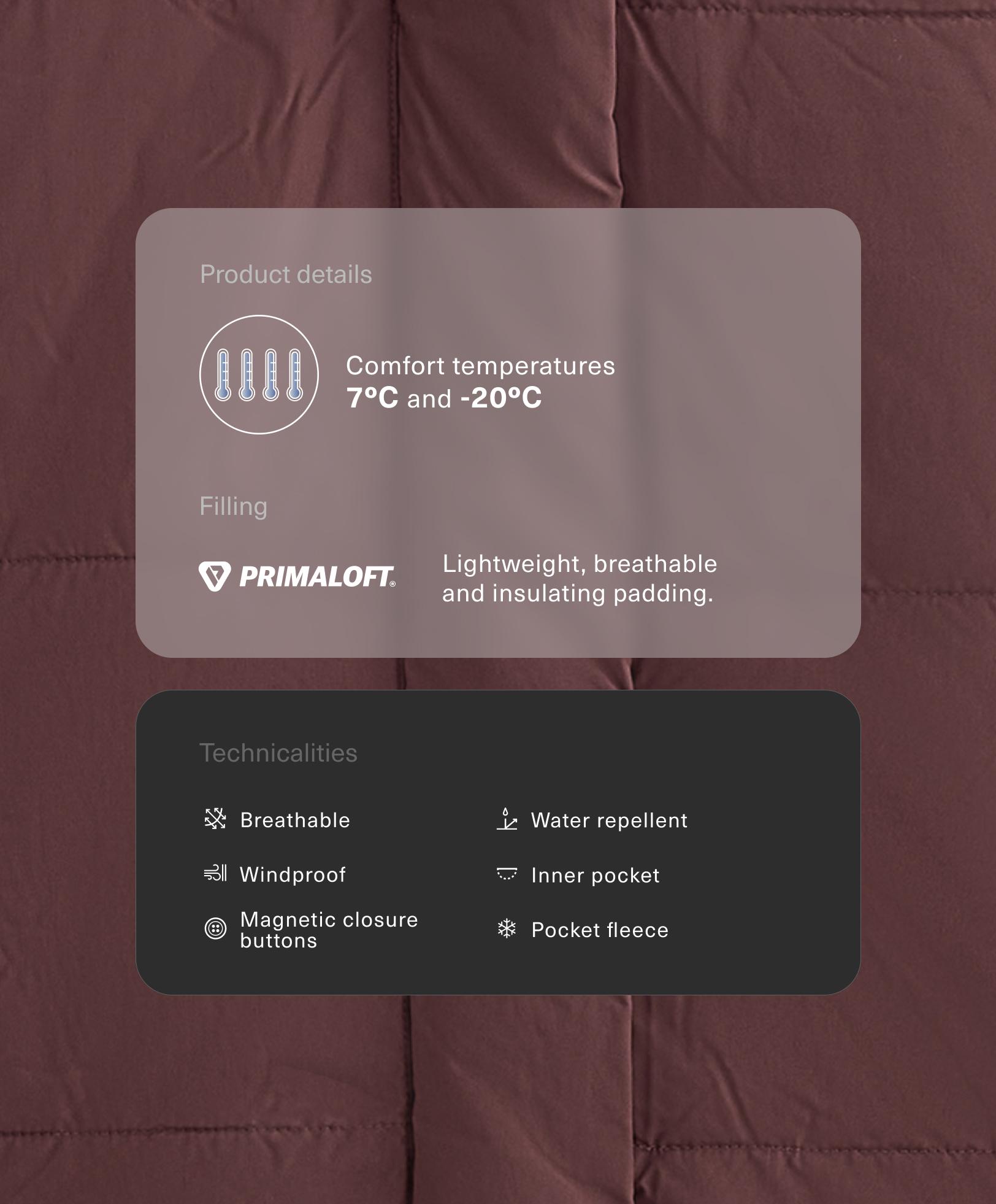 Waterafstotend gewatteerd jack Primaloft® - Sale