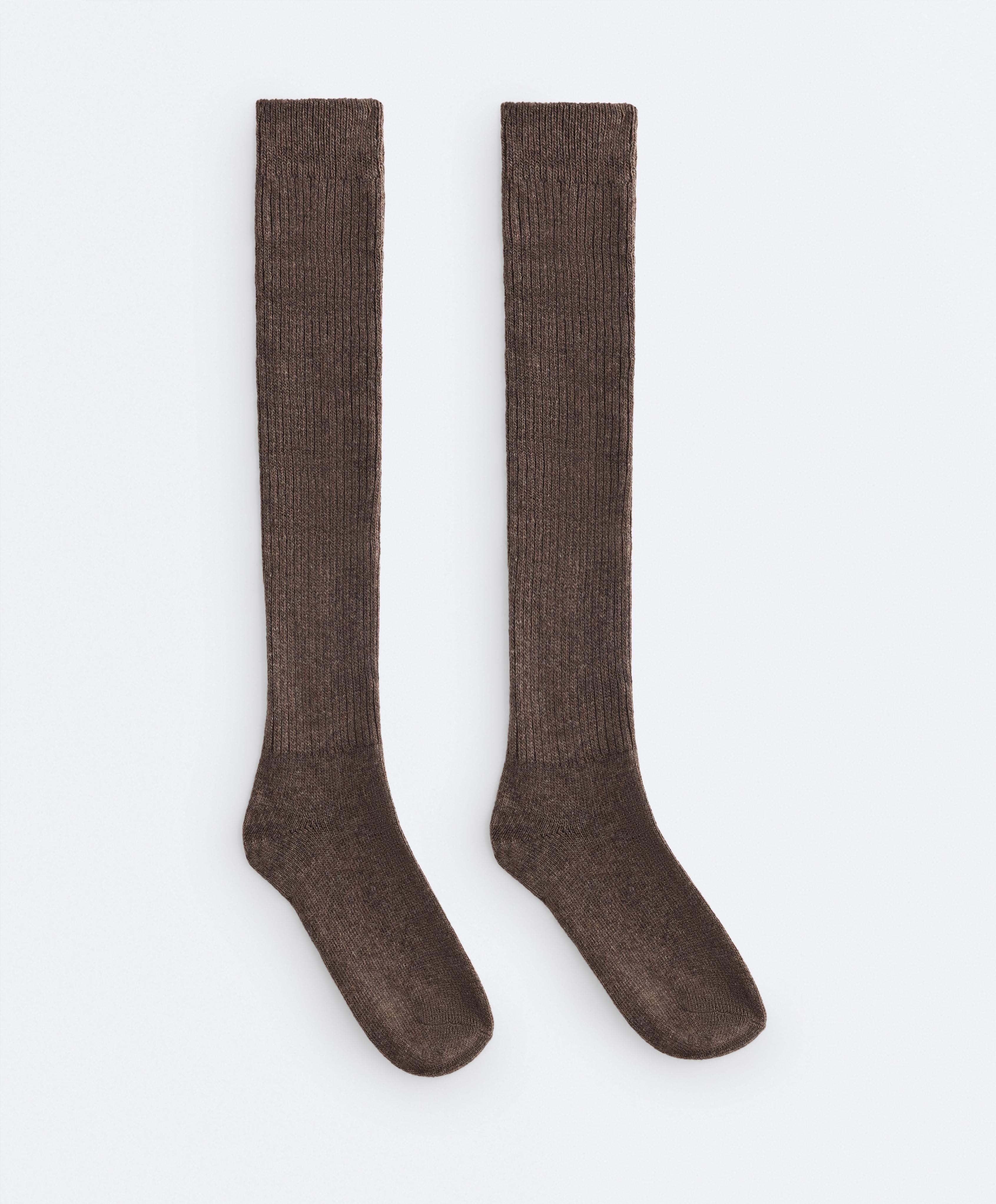 18% cashmere 13% wool long socks