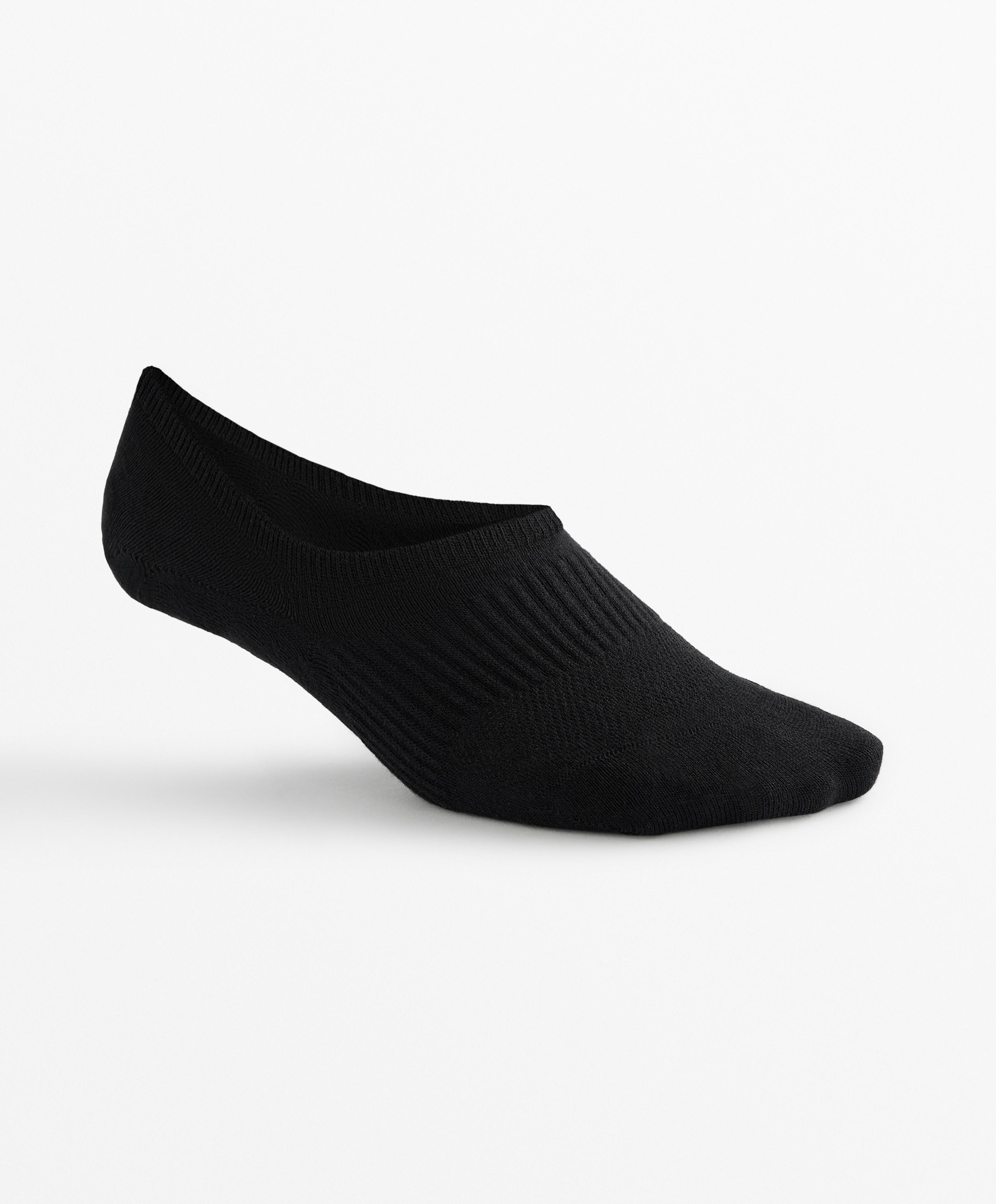 3 pairs of high-cut cotton blend invisible sports socks