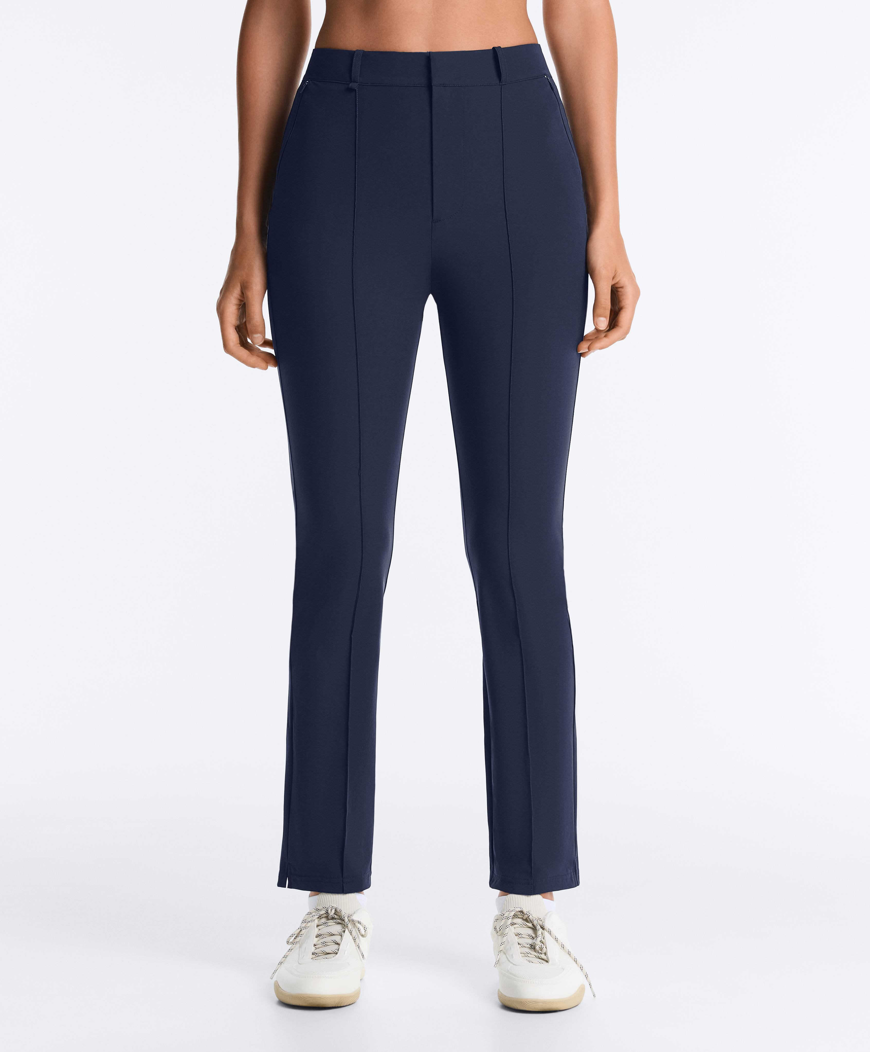Technical skinny crease trousers — NAVY BLUE
