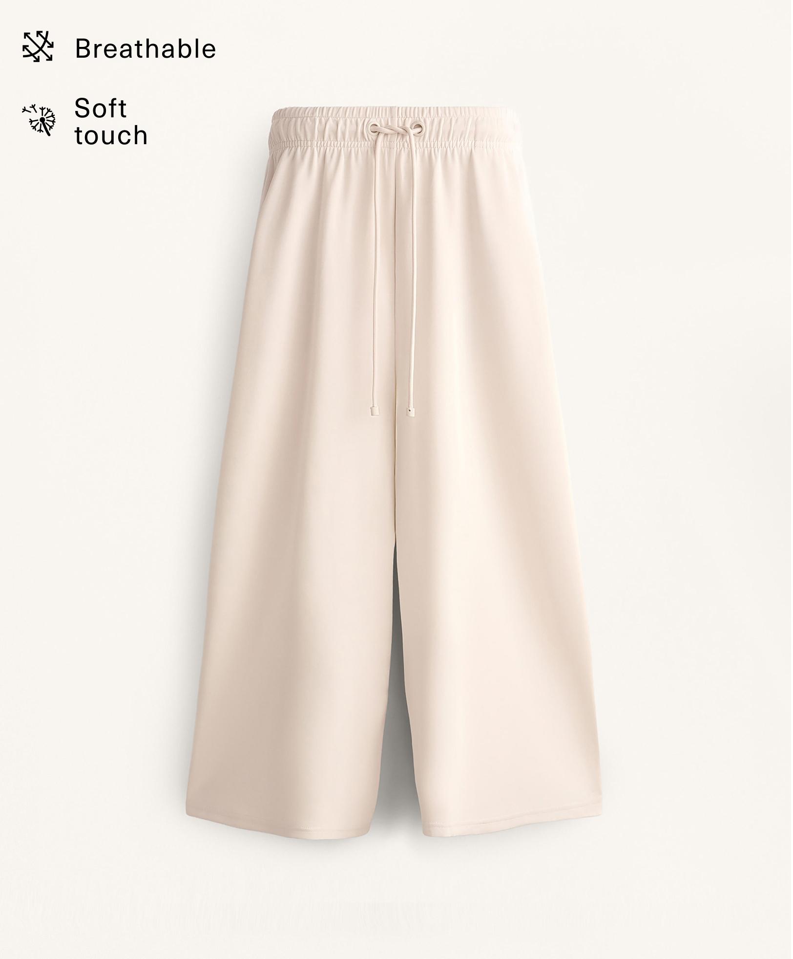 Soft-touch wide-leg crop trousers with modal Soft-touch wide-leg crop trousers with modal