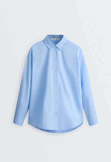 100% cotton long-sleeved shirt — SKY BLUE 5