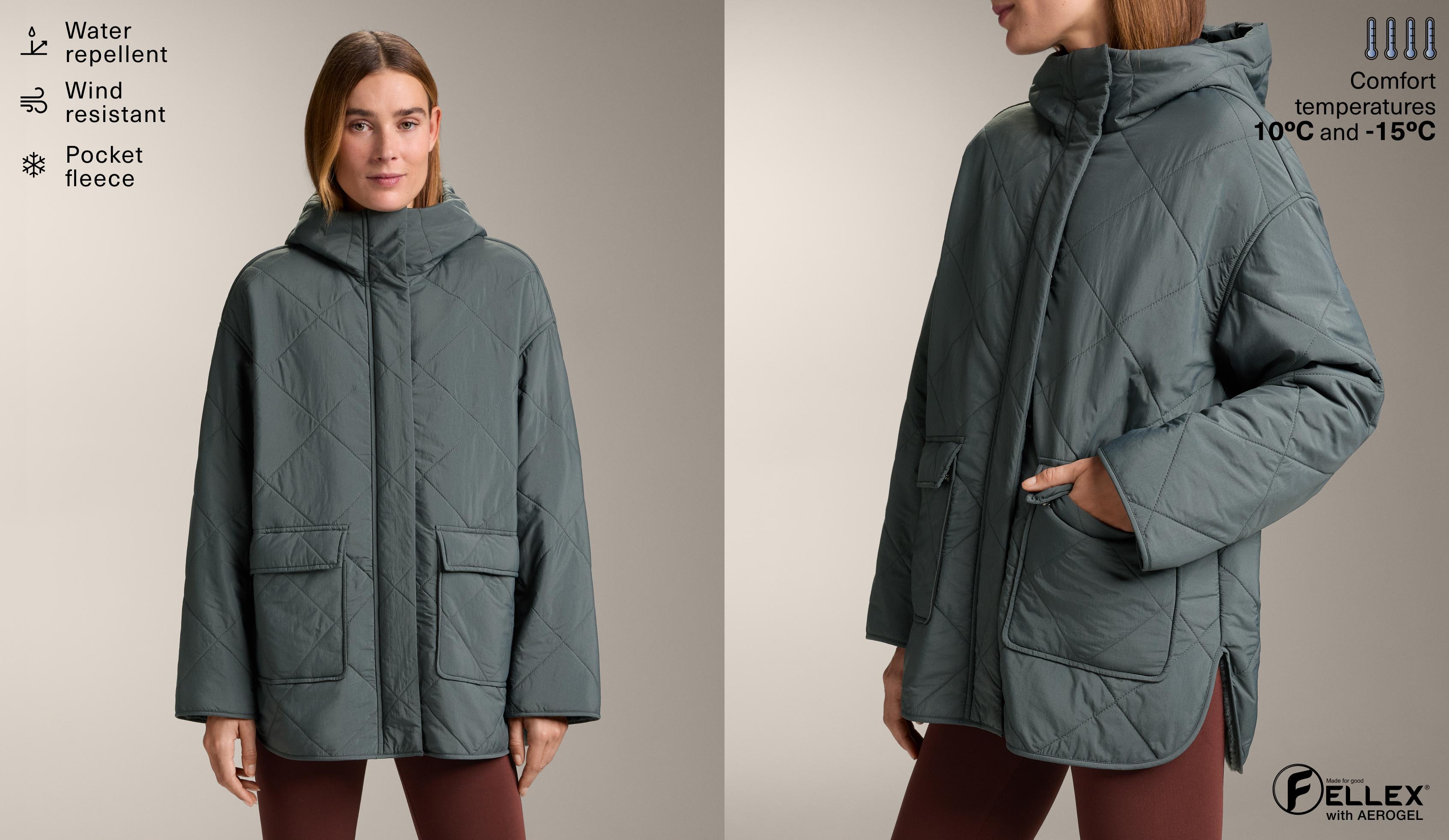 FELLEX® AEROGEL water-repellent padded jacket — ANTHRACITE GREY