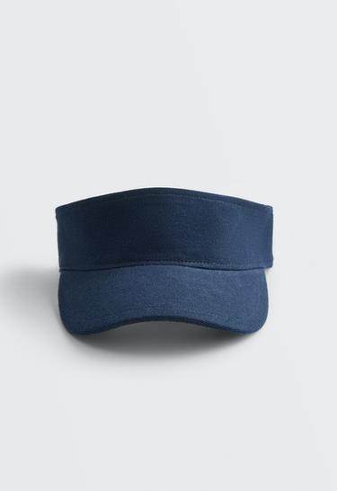 Cotton-blend piqué sports visor — NAVY BLUE 1