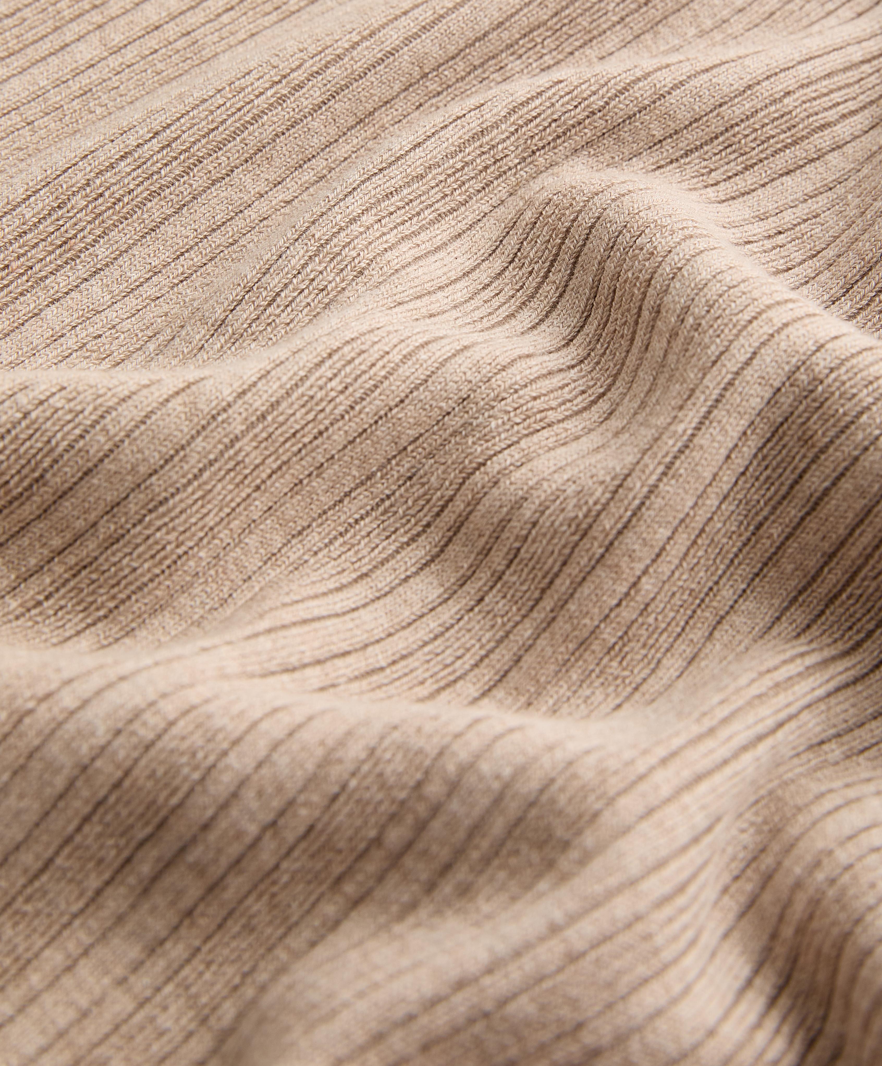 Front tie knit rib cardigan — SANDY