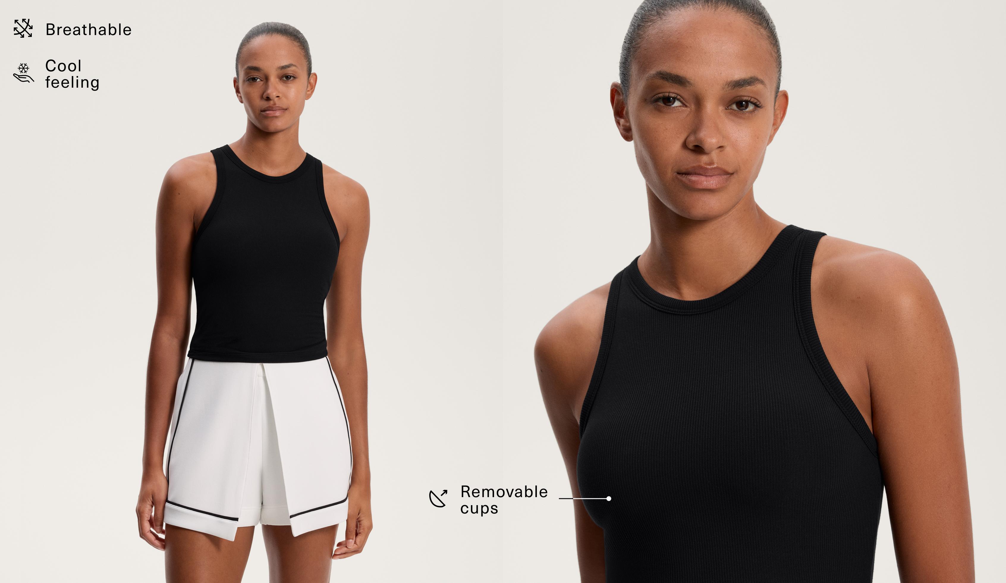 Long rib modal blend tank top