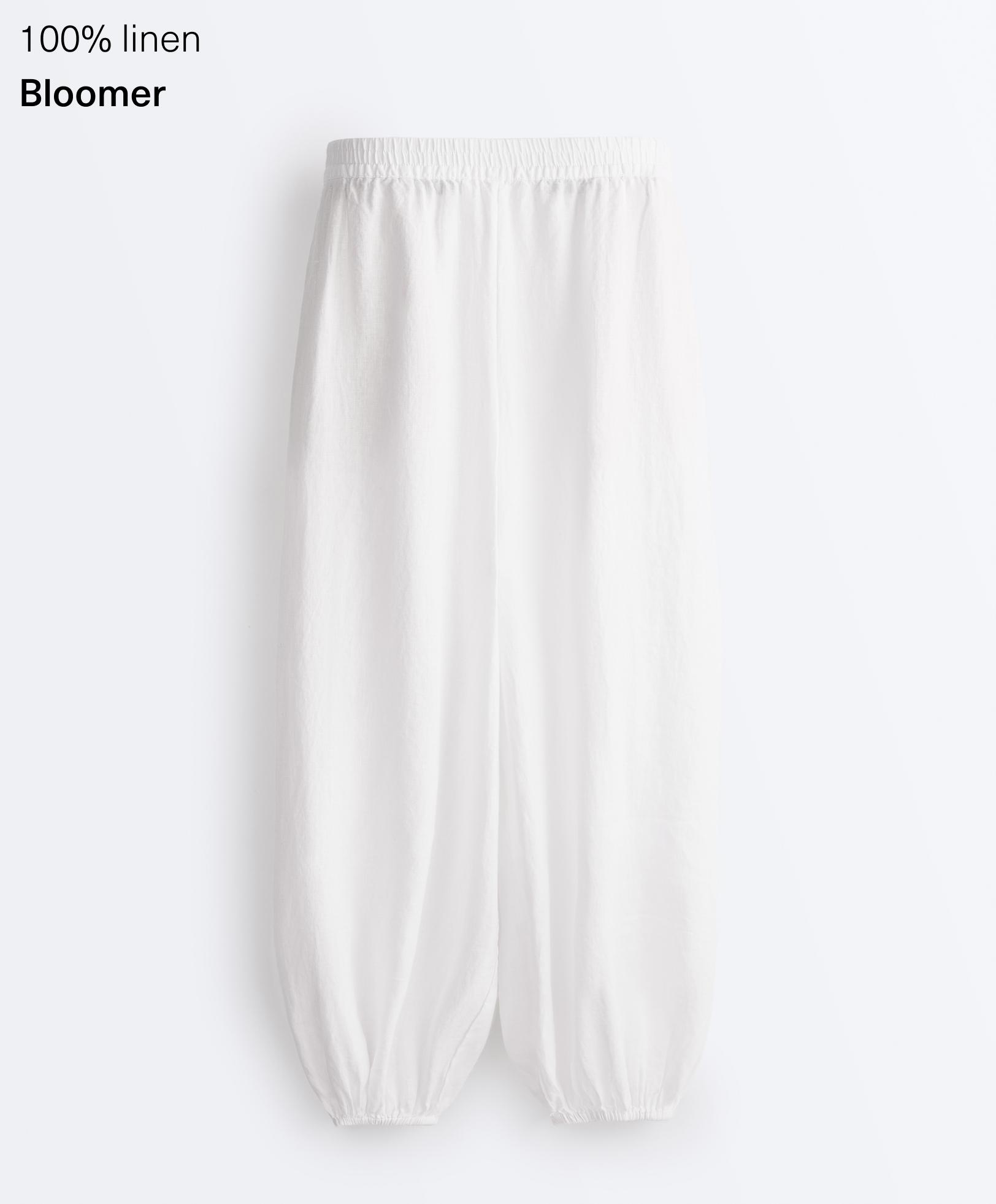 Spodnie typu bloomer 100% len Spodnie typu bloomer 100% len