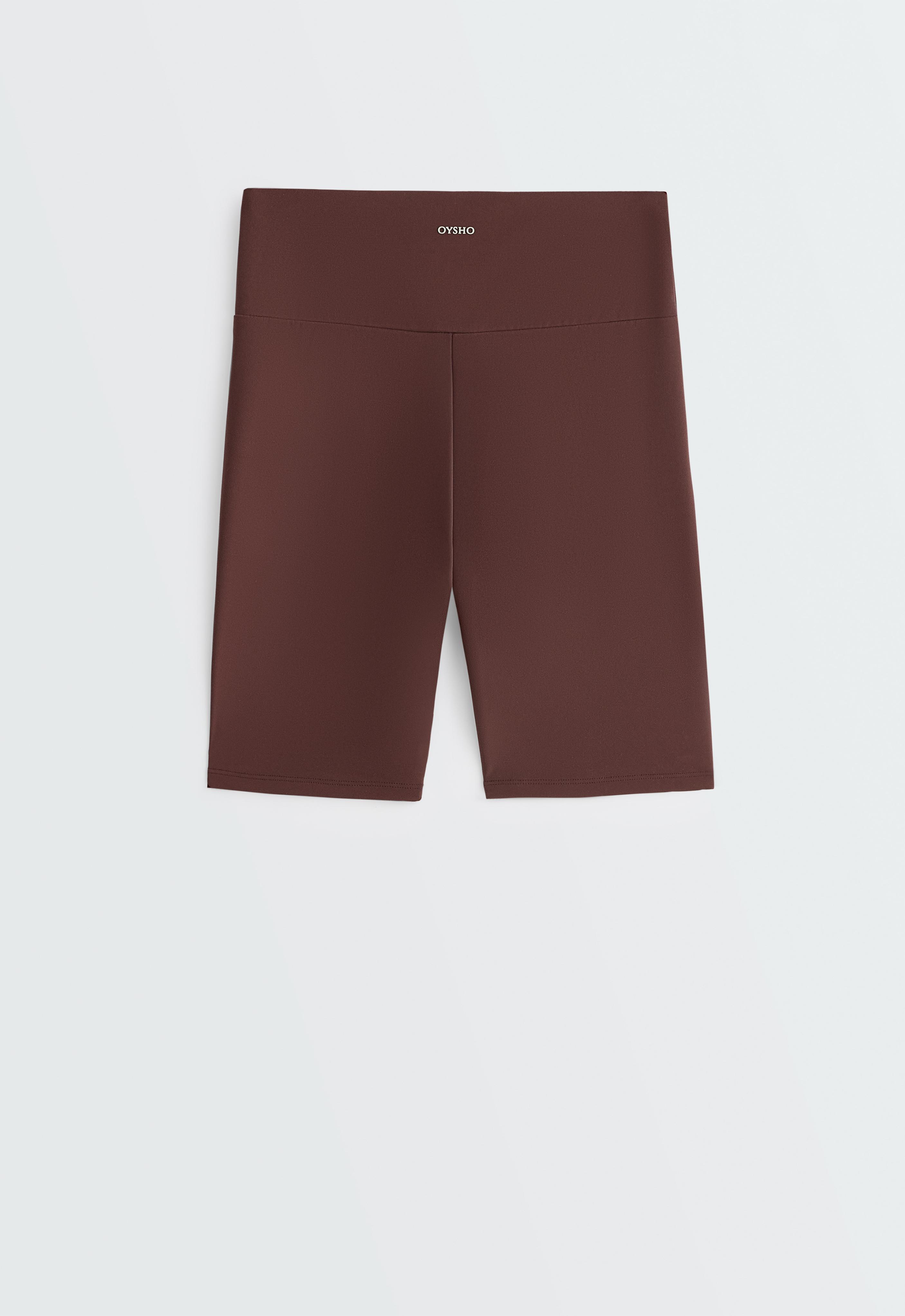 Comfortlux high-rise 20cm biker leggings — CHOCOLATE