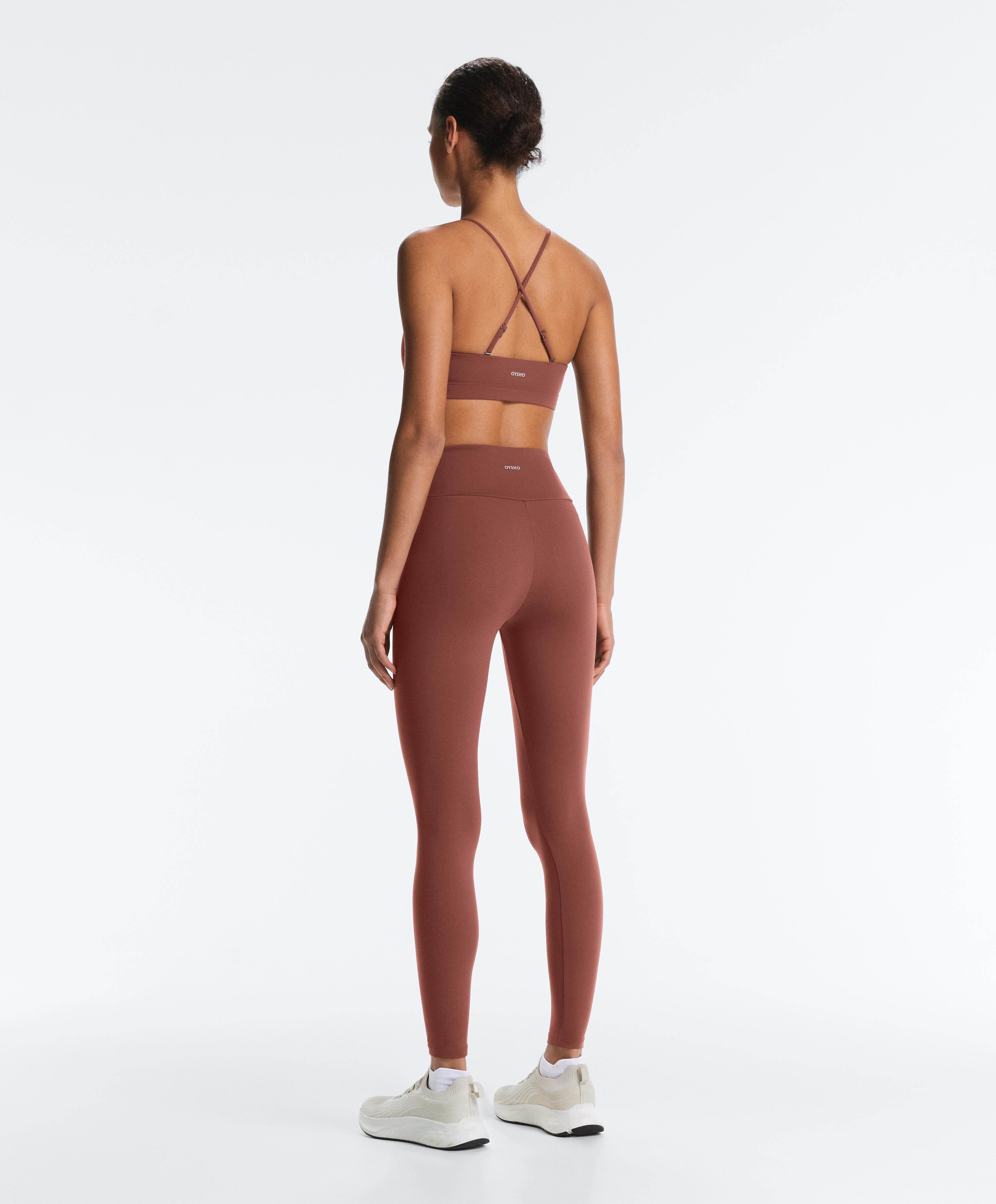 Comfortlux high-waisted ankle-length leggings — MAHOGANY