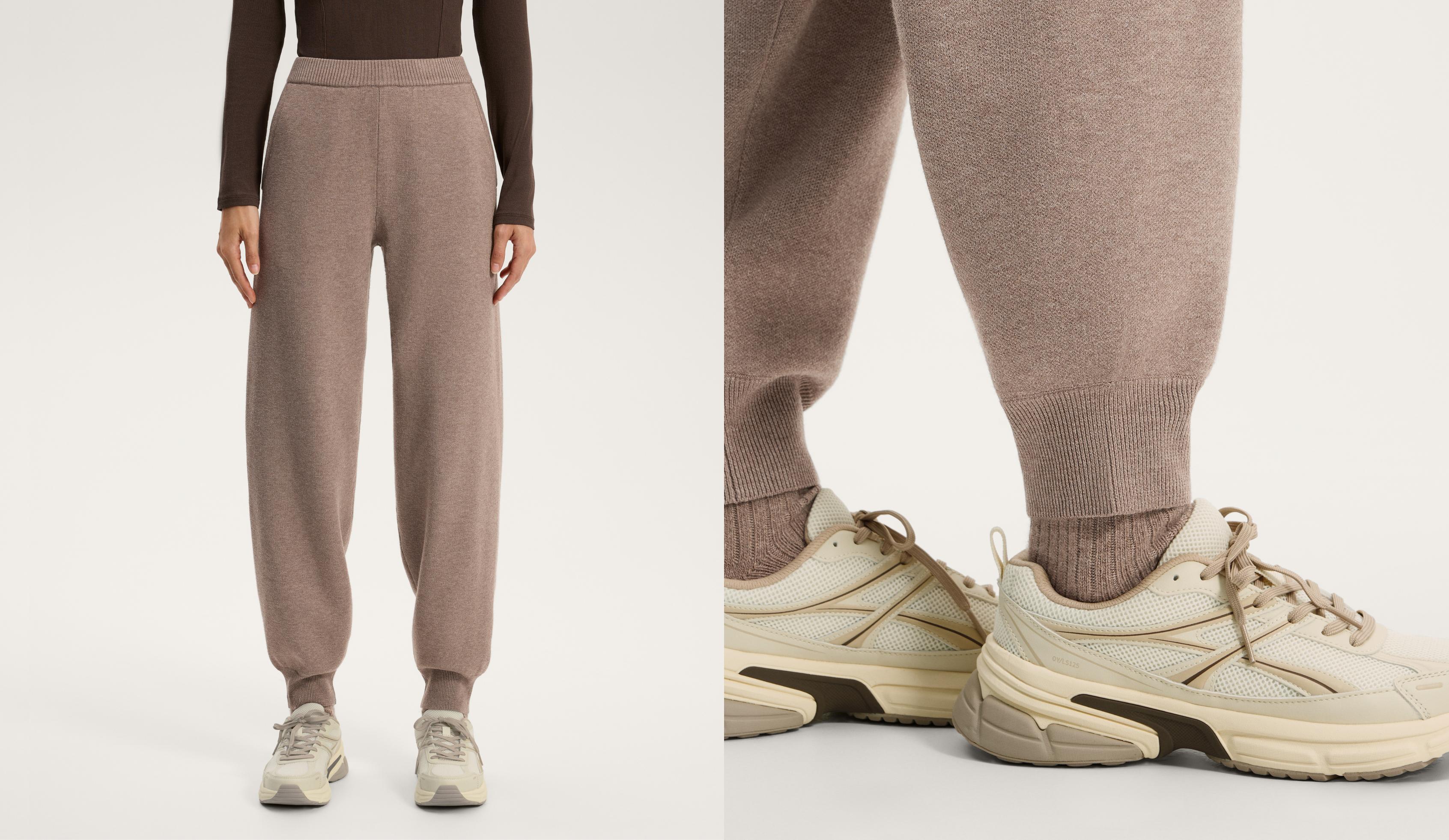 Knit jogger trousers — PINK-MINK
