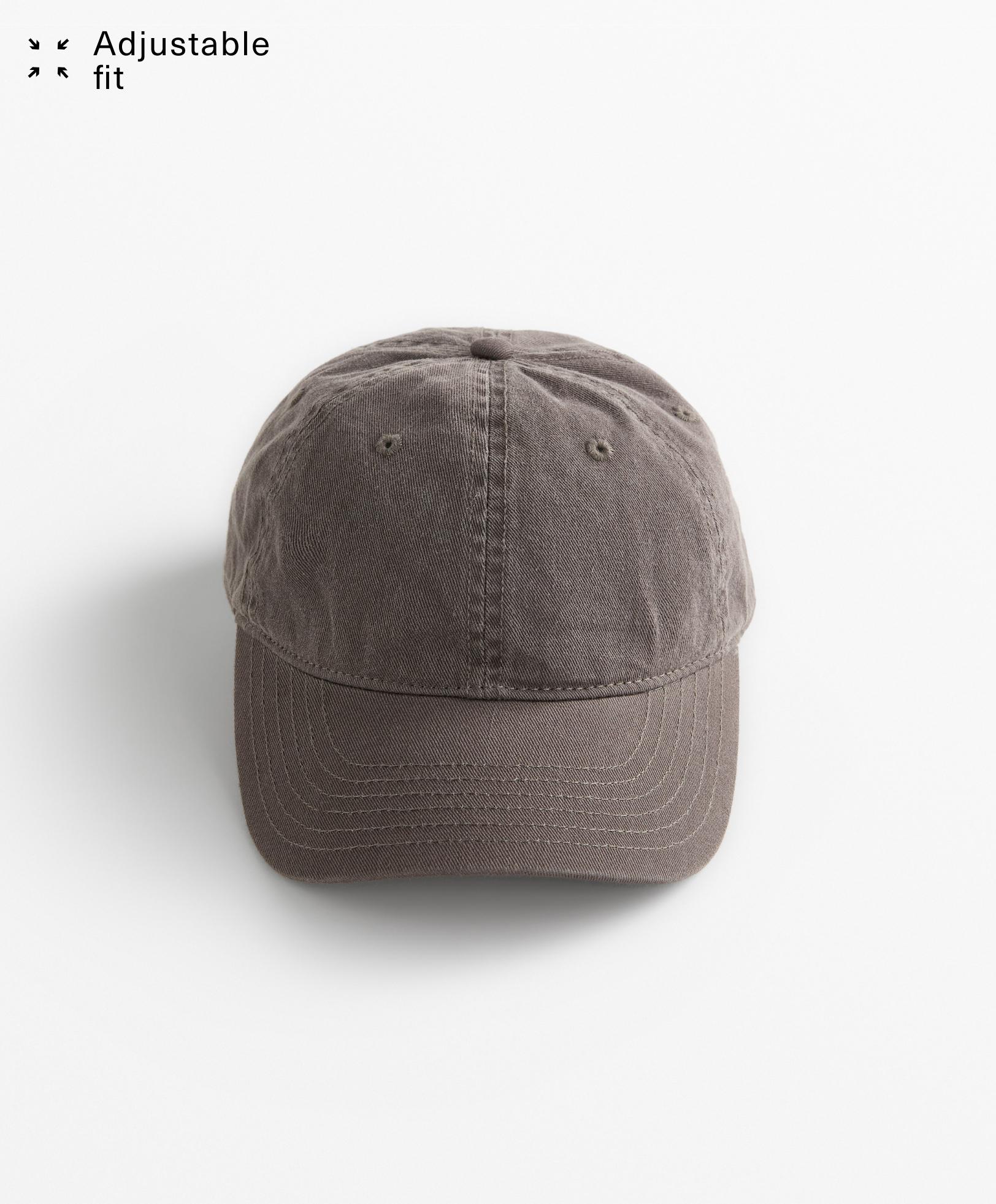 Washed-effect 100% cotton cap