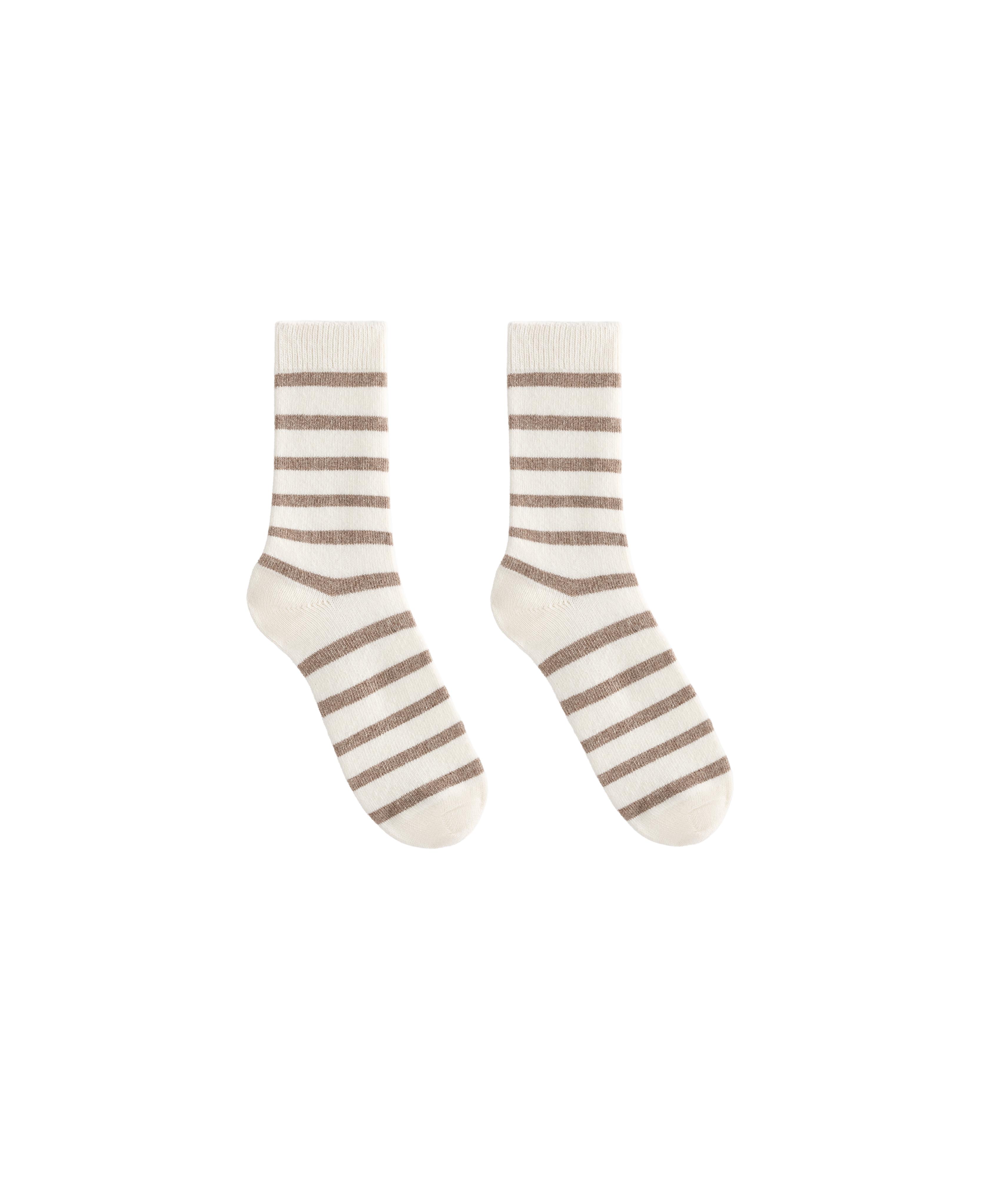 Classic socks in 19% cashmere 12% wool — ECRU