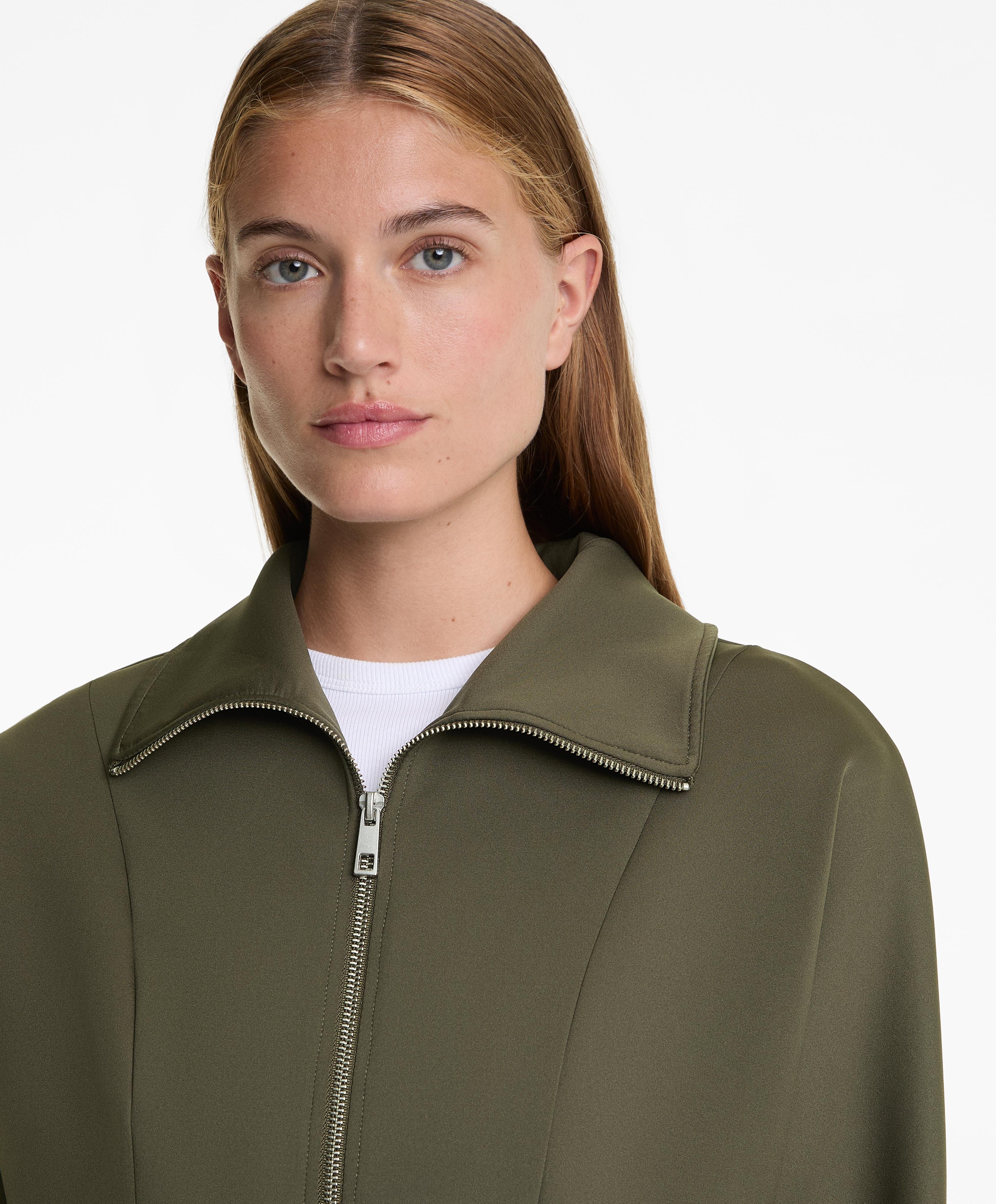 ジャケット・アウター zip detachable tailored jacket Double-zip neoprene-effect jacket | OYSHO United States