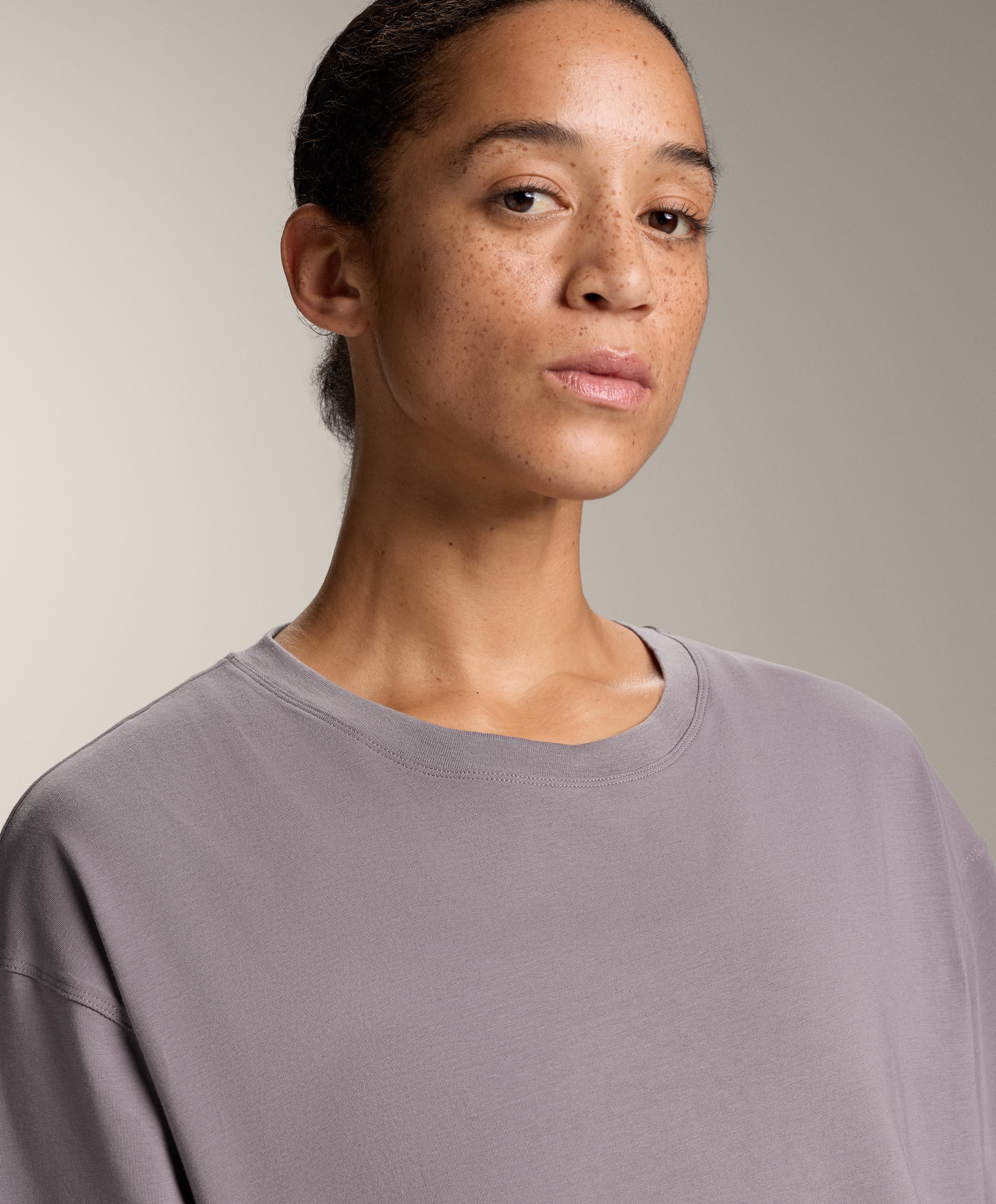 T-shirt à manches courtes en coton mélangé - Soldes