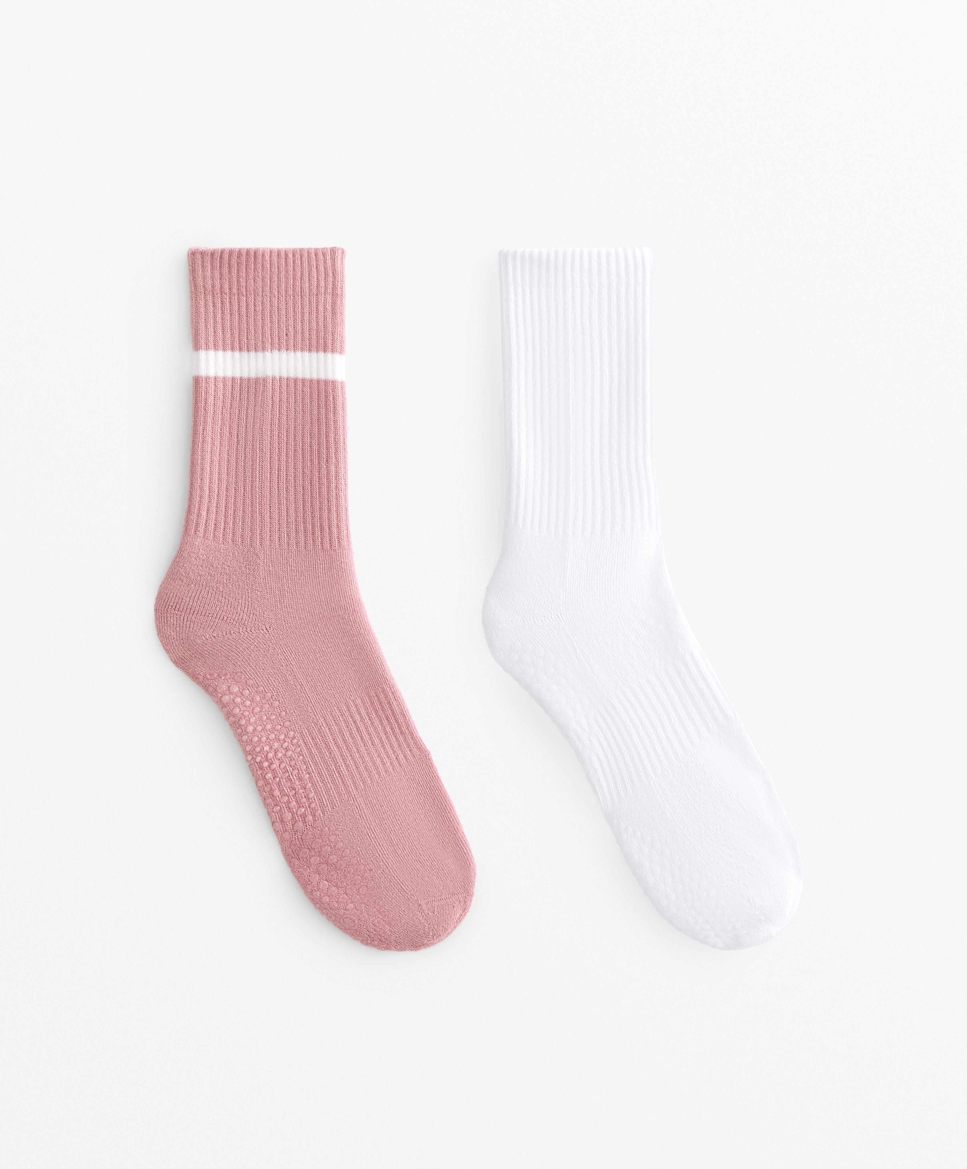 2 paires de chaussettes classic yoga et pilates en mélange de coton 2 paires de chaussettes classic yoga et pilates en mélange de coton