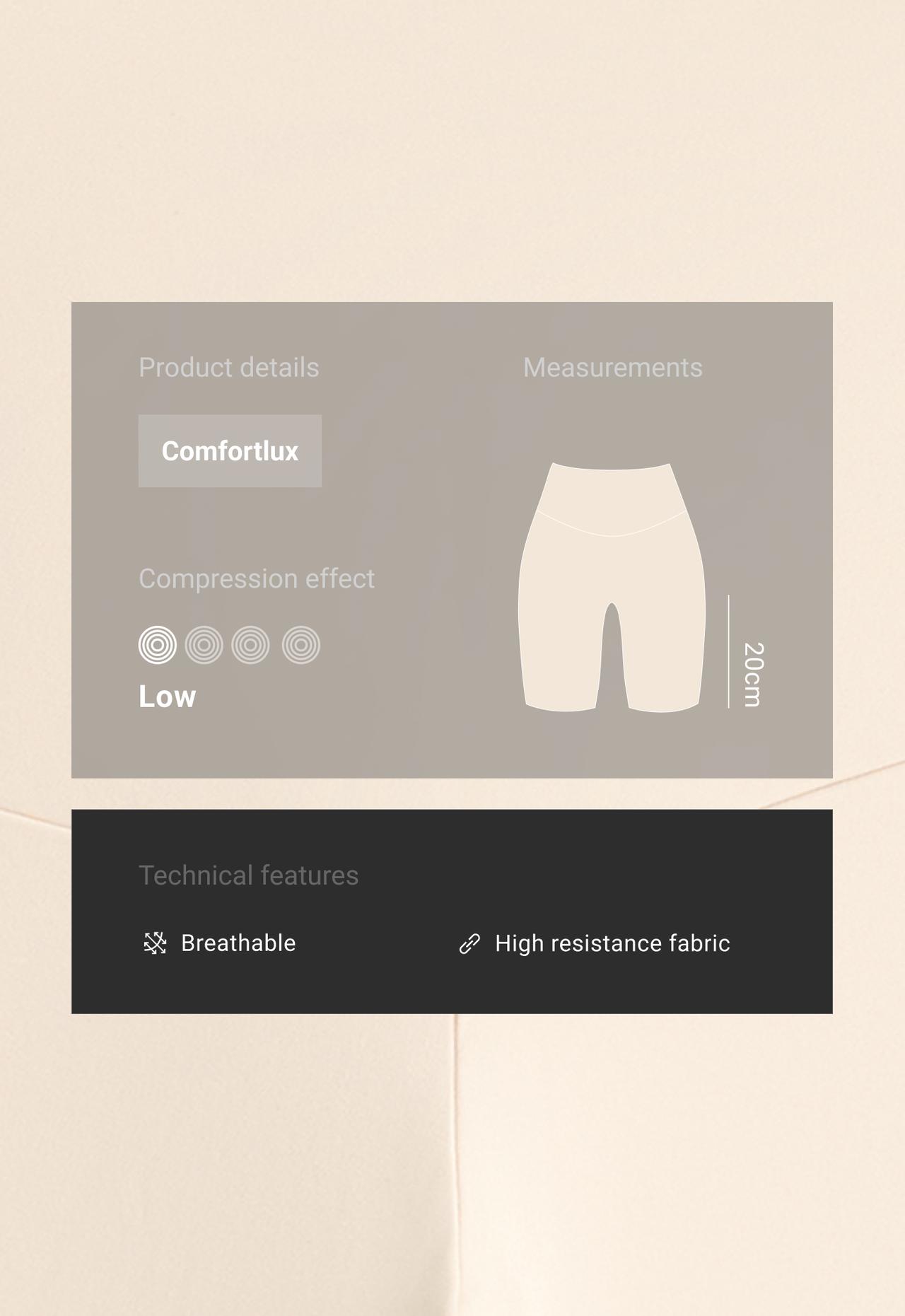 Maternity Comfortlux 20cm biker leggings — SAND