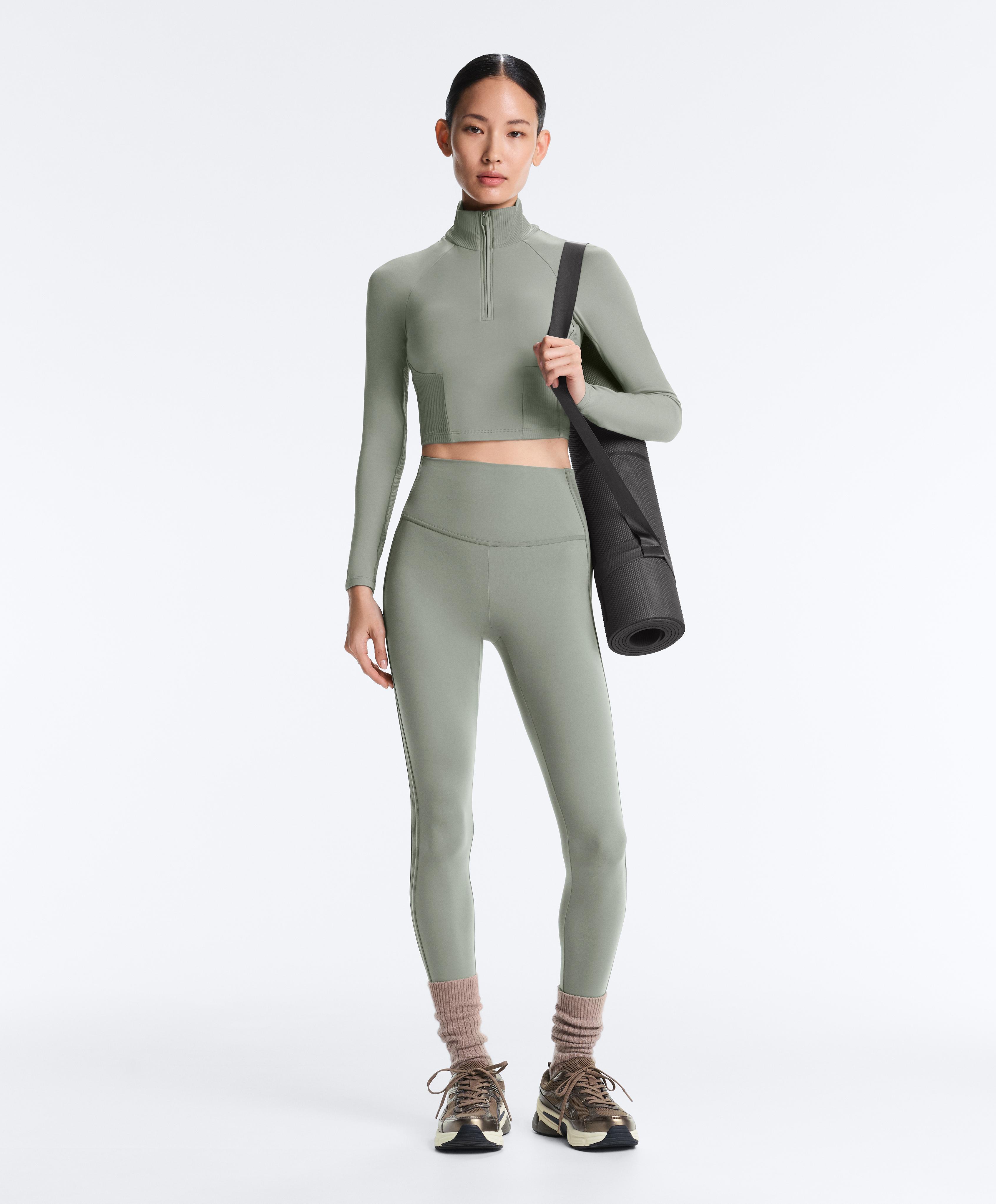 Comfortlux rib long-sleeved T-shirt — KHAKI-GREY