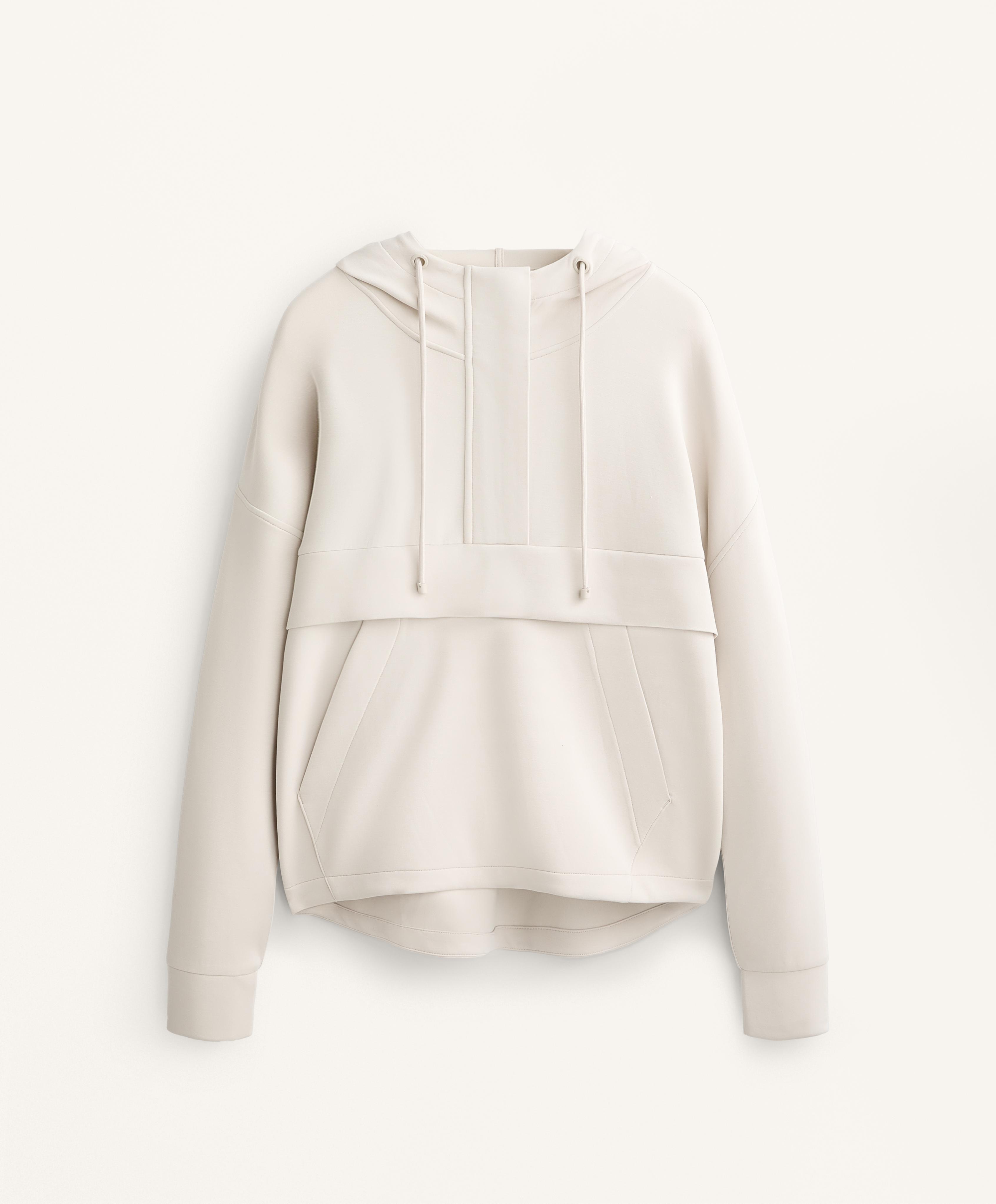 Soft-touch modal zip-up sweatshirt - Sale