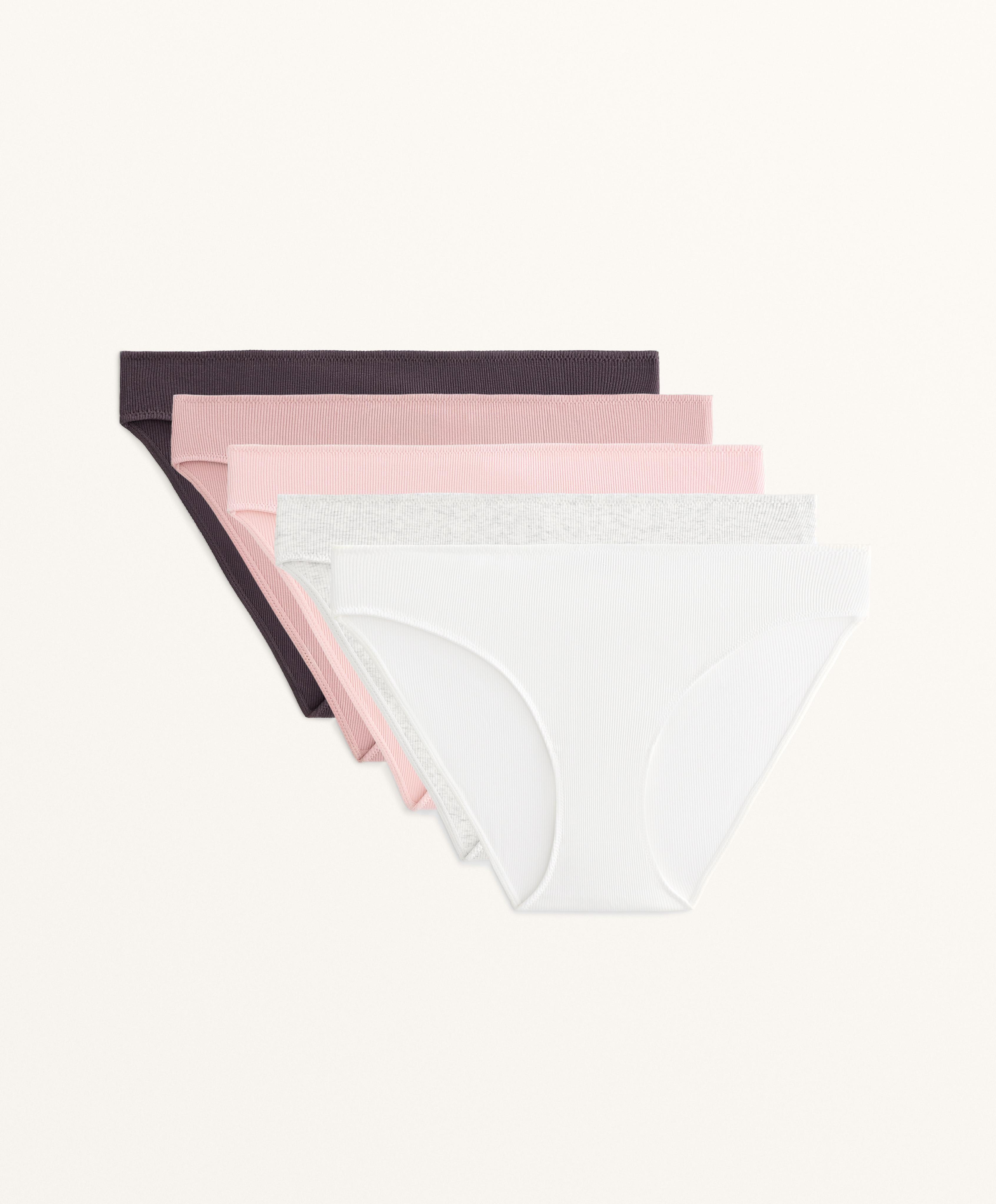 5 culottes classiques rib mélange coton