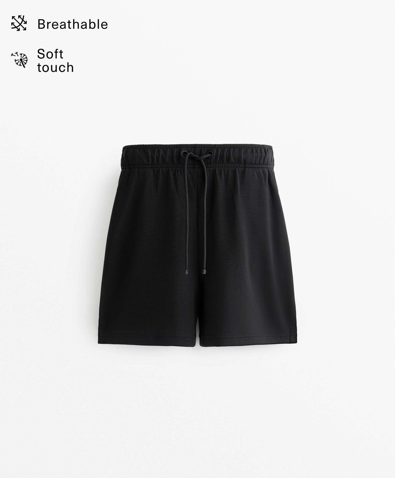 Modal içeren Soft Touch bermuda