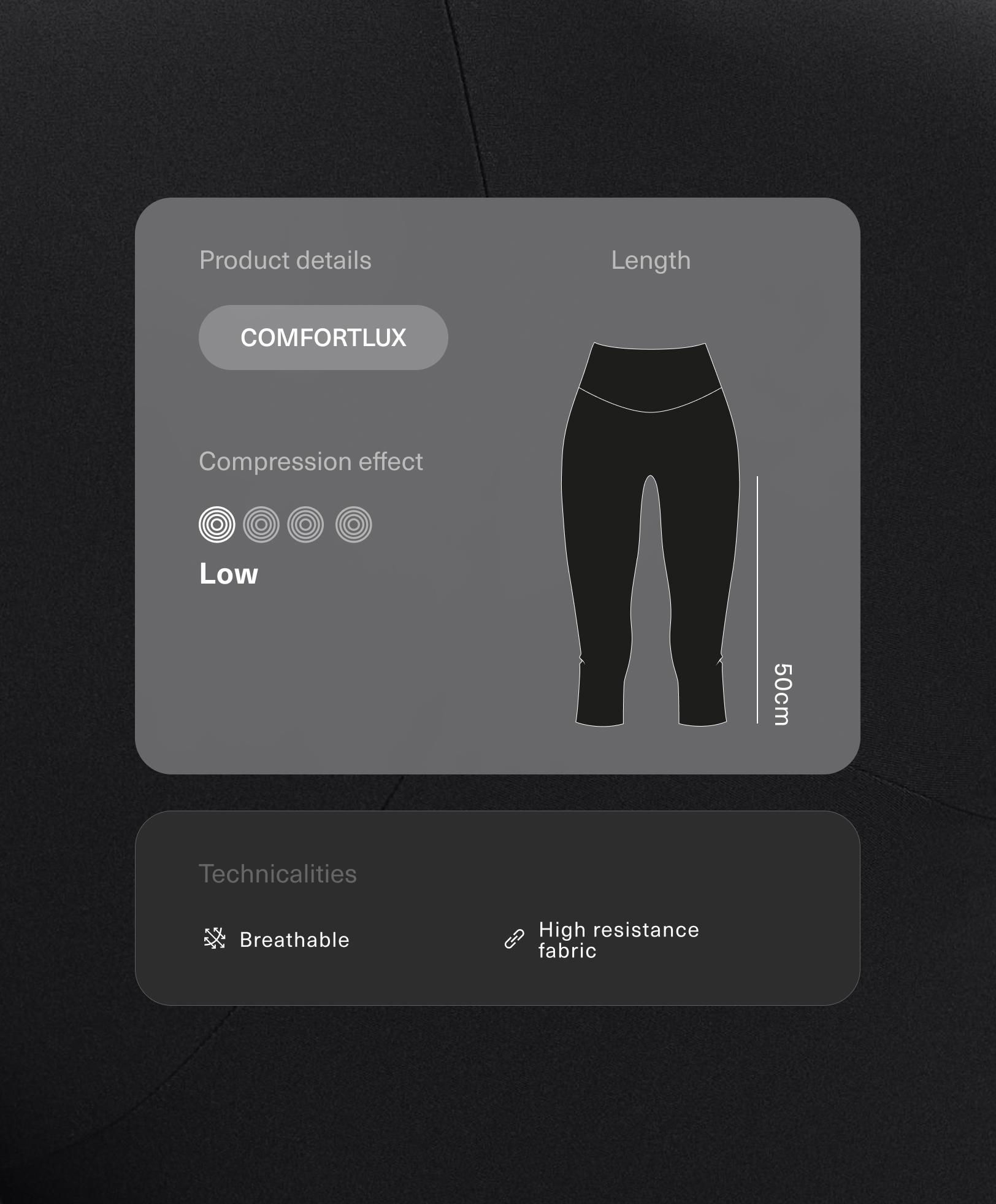 Leggings capri super high rise Comfortlux 50 cm Leggings capri super high rise Comfortlux 50 cm