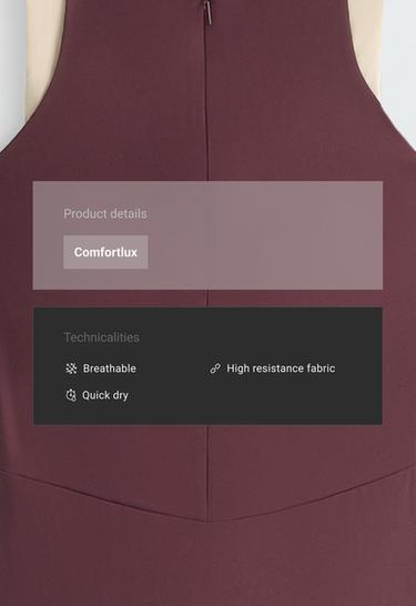 Comfortlux long jumpsuit with contrast overlay — PLUM 2
