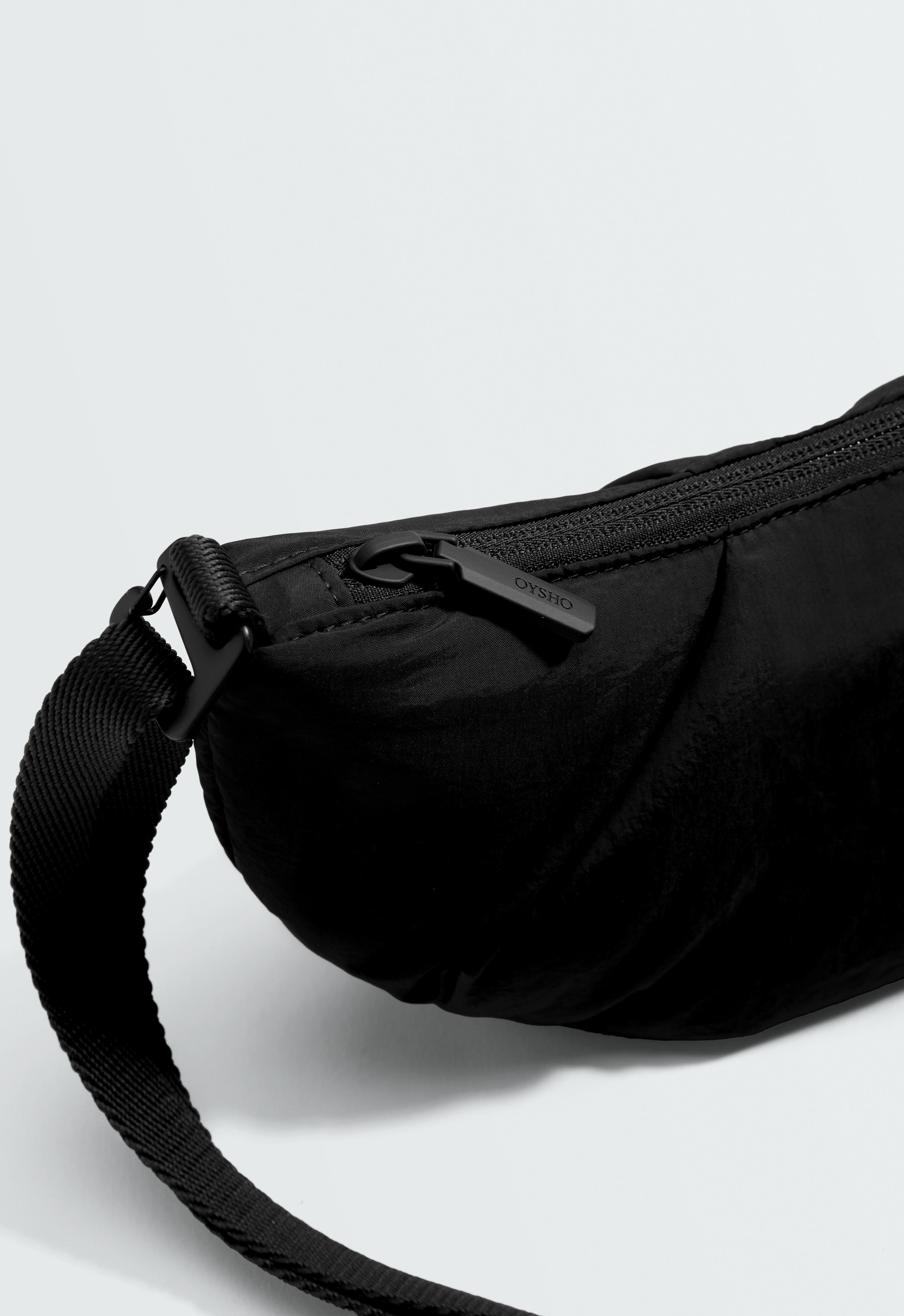 Mini quilted crossbody bag — BLACK