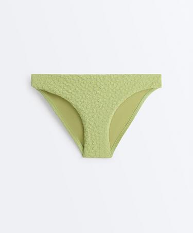 Floral jacquard classic bikini briefs — APPLE GREEN 7