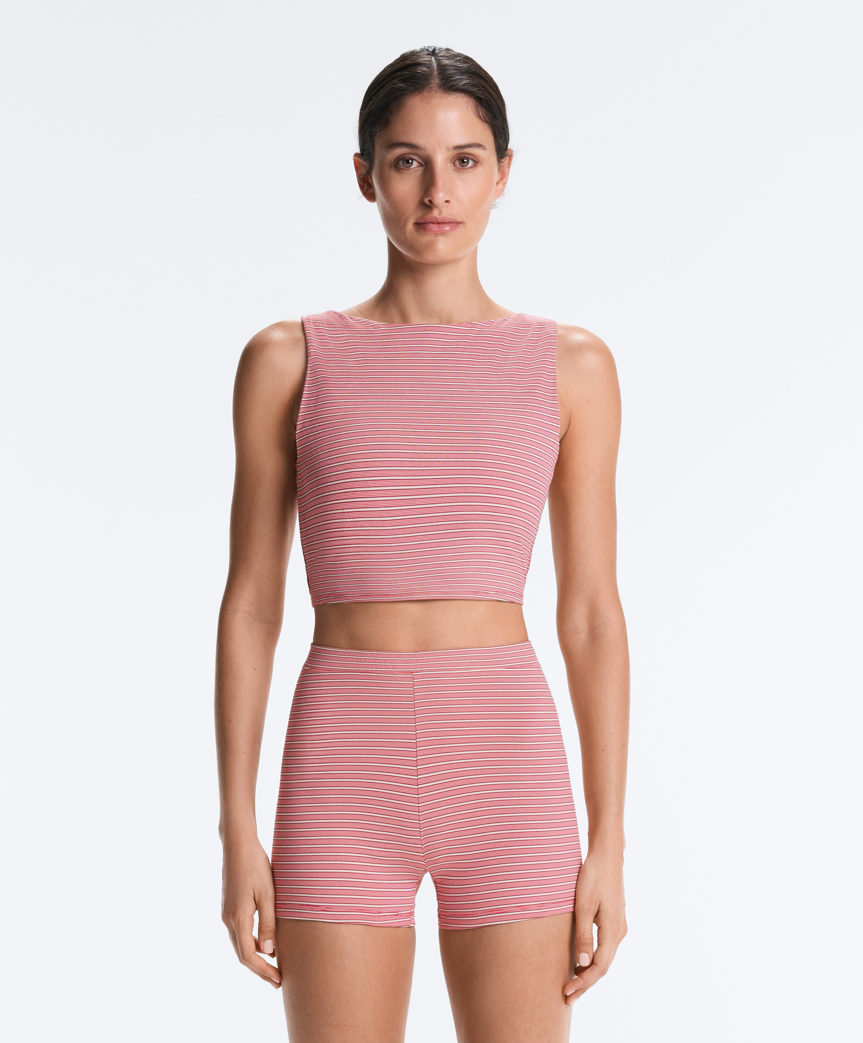 Comfortlux boat neck tank top — RED