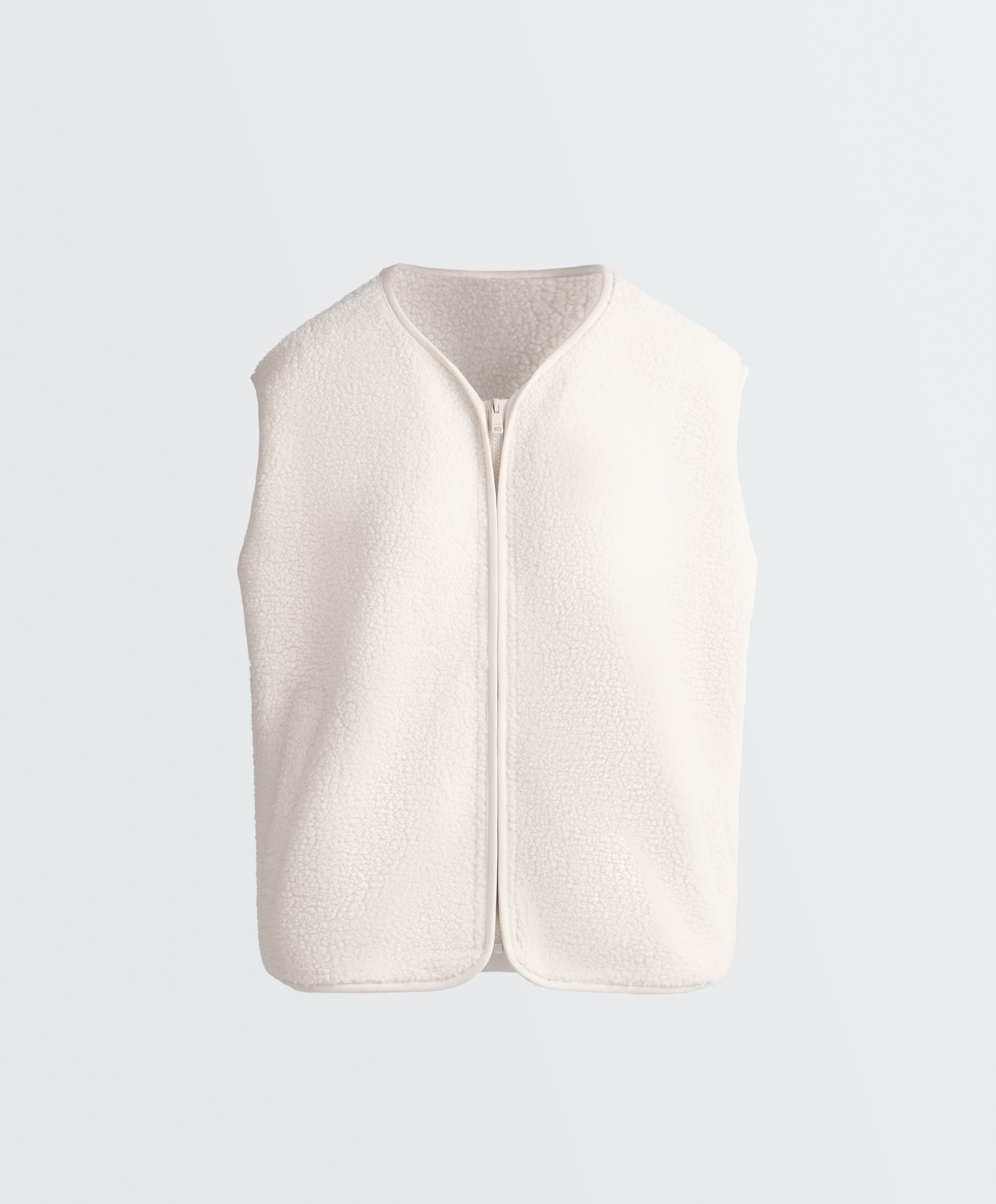 Faux-shearling zip gilet