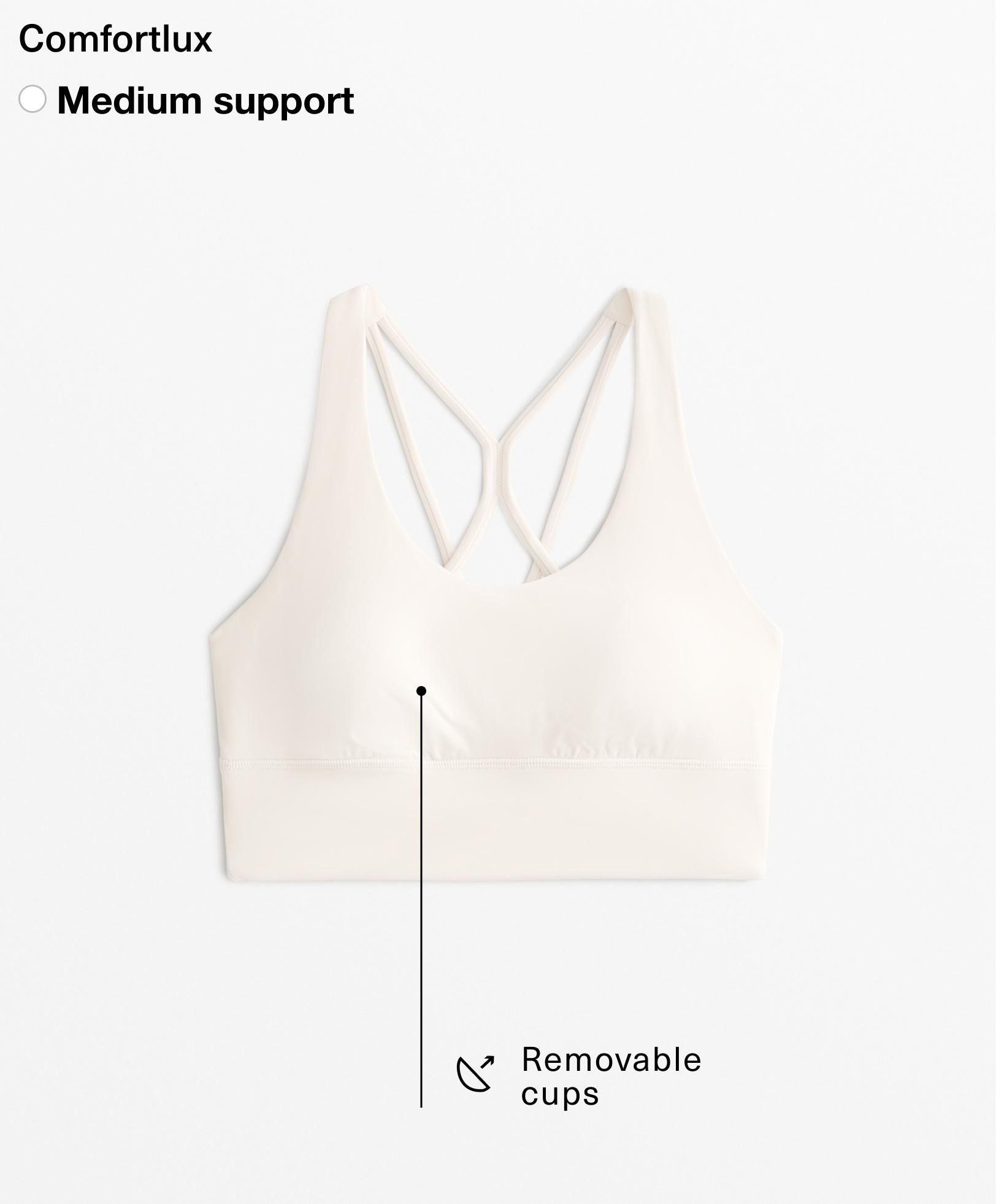 Medium-support comfortlux sports bra with cups