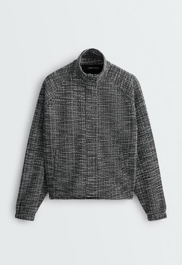 Rib-mix jacket — BLACK 6