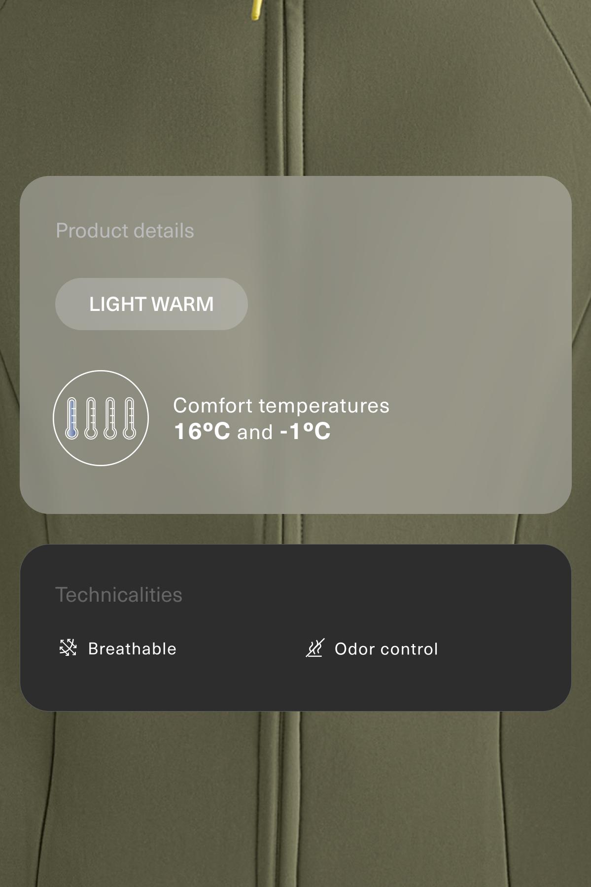 Light warm technical jacket — KHAKI