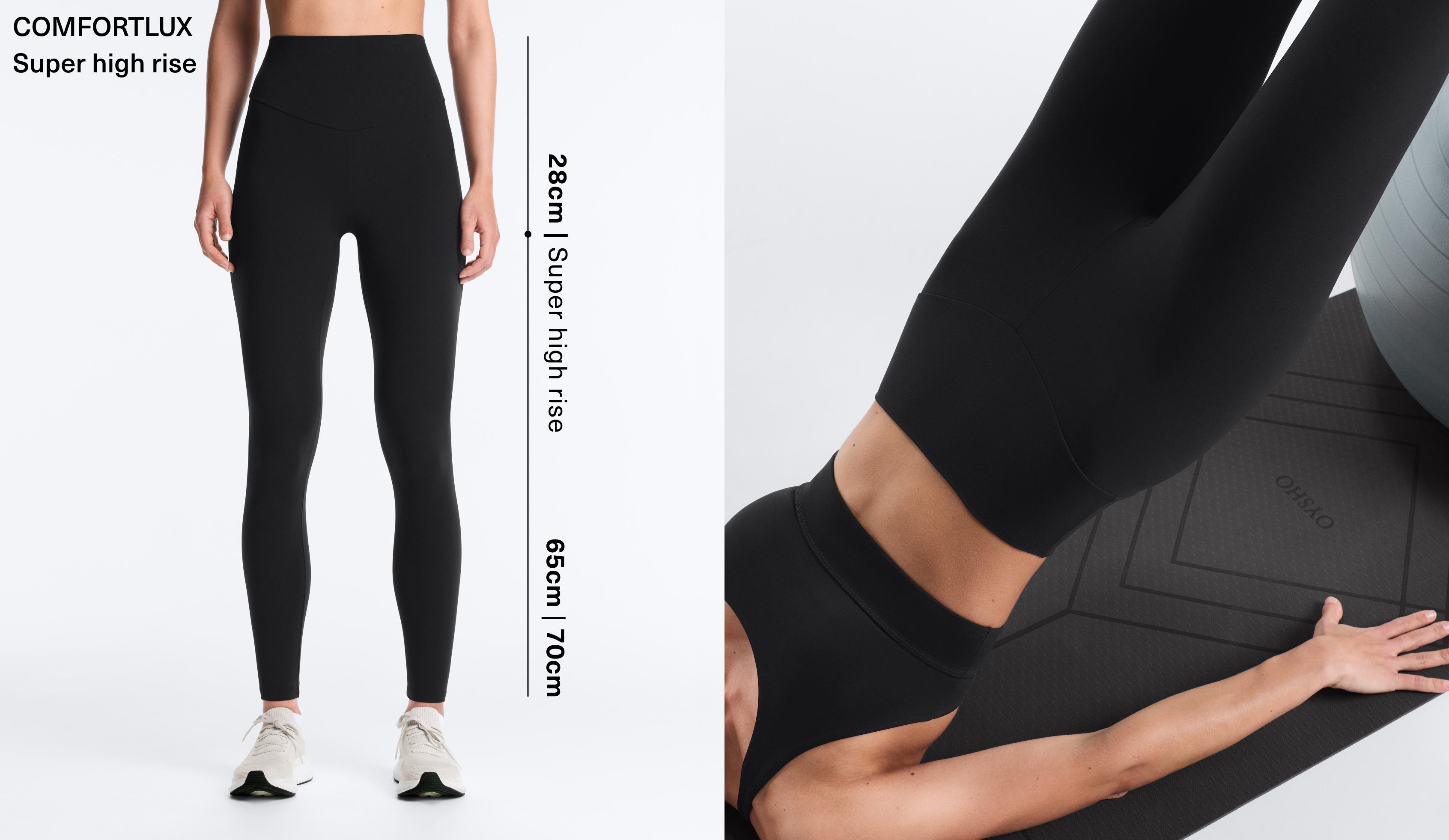 Comfortlux super high-rise ankle-length leggings — BLACK