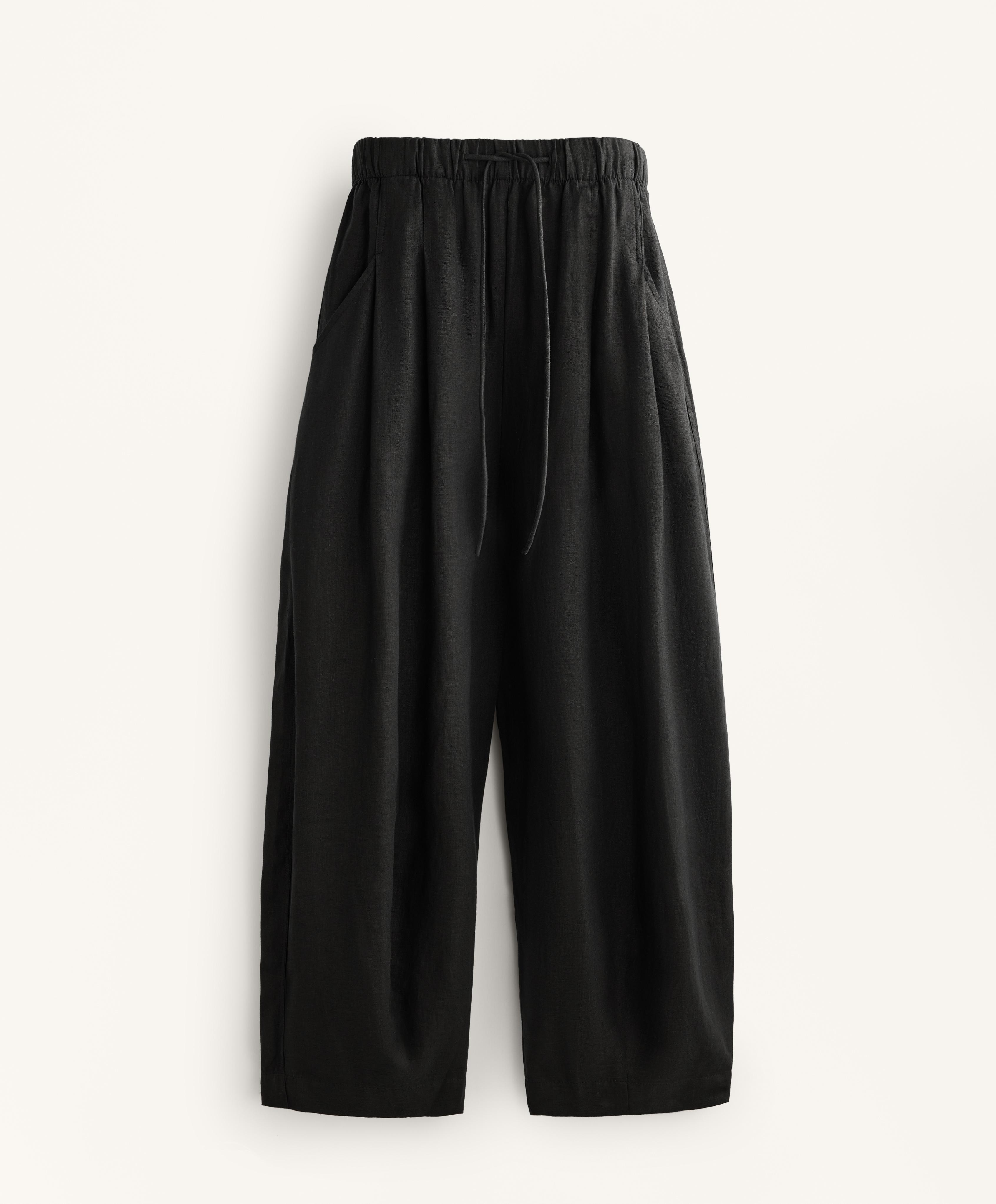 100% linen balloon trousers