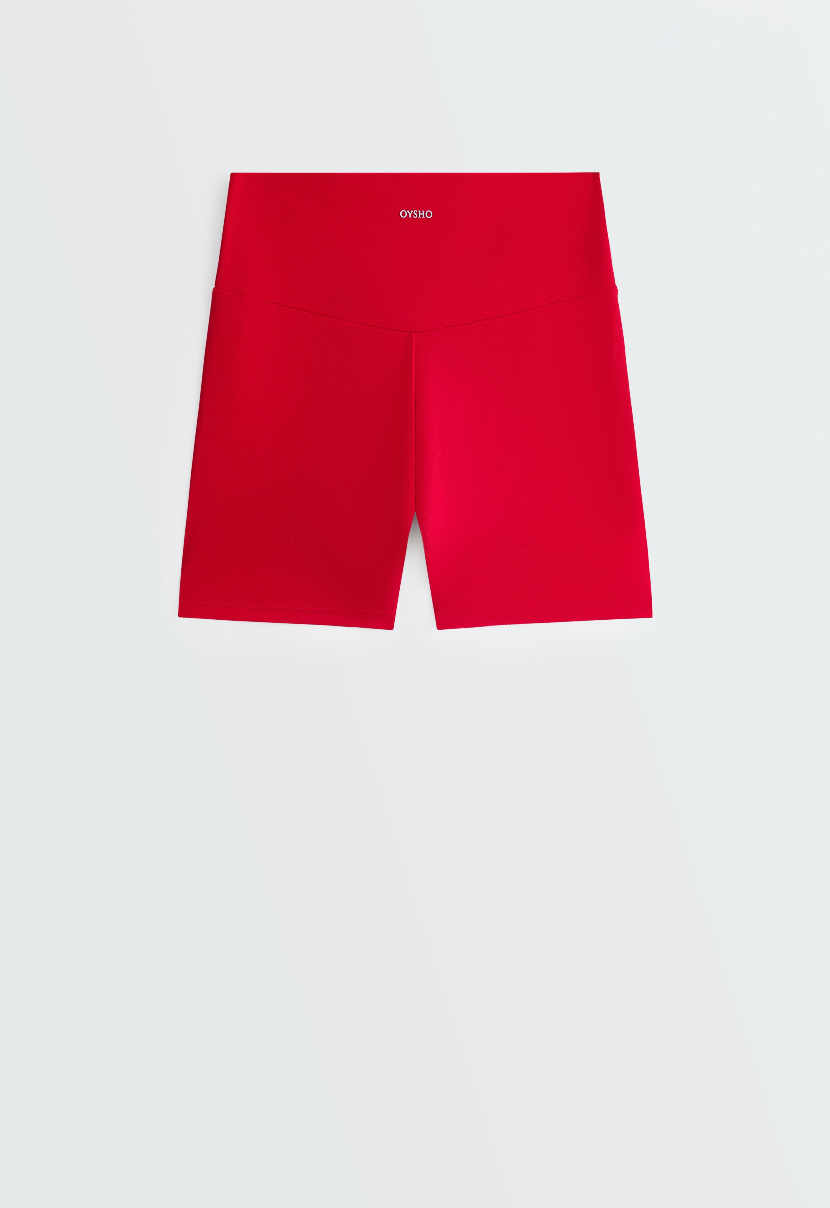 Comfortlux high-waisted 10cm hot pants — STRONG RED