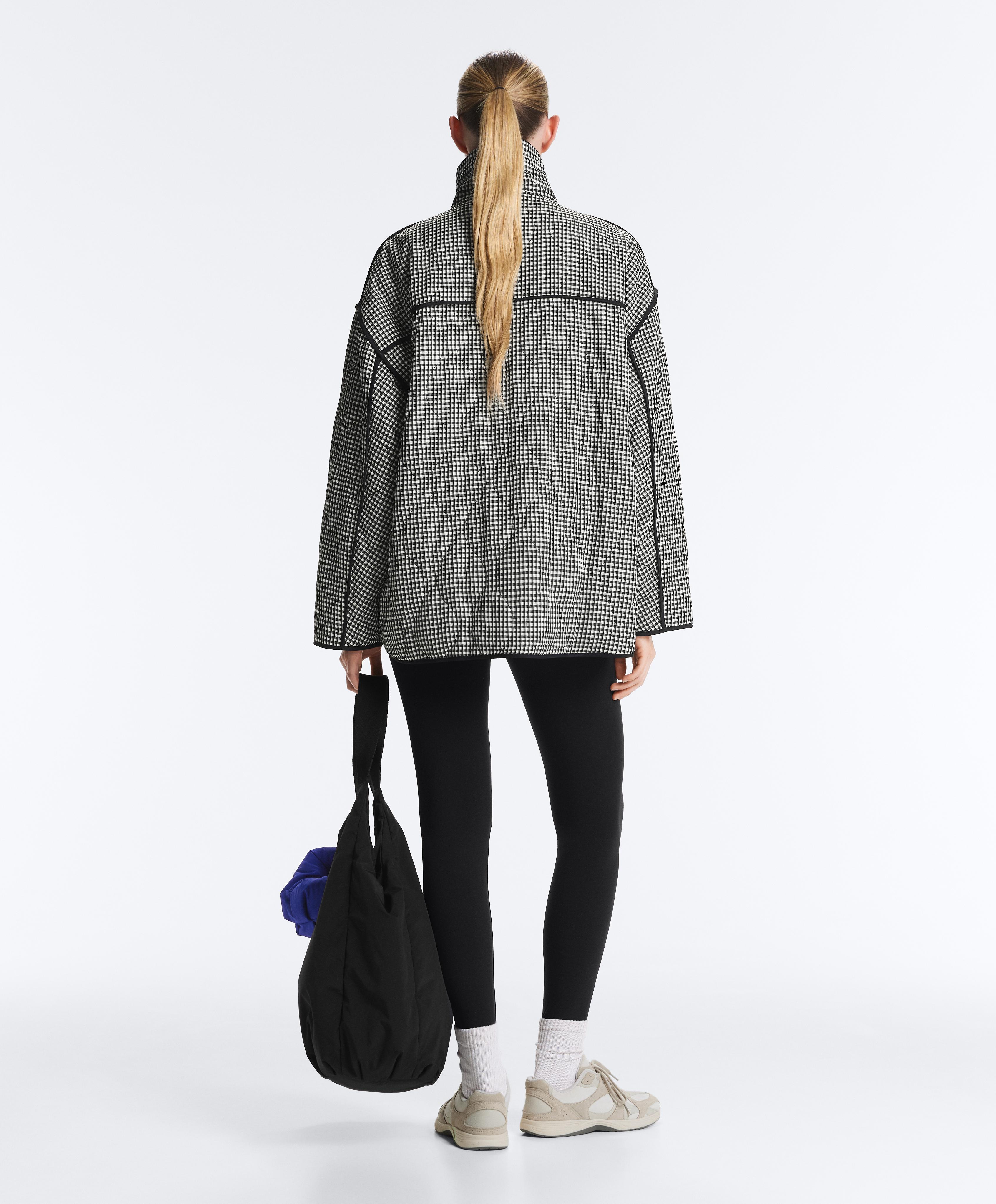 FELLEX® AEROGEL gingham padded jacket — BLACK
