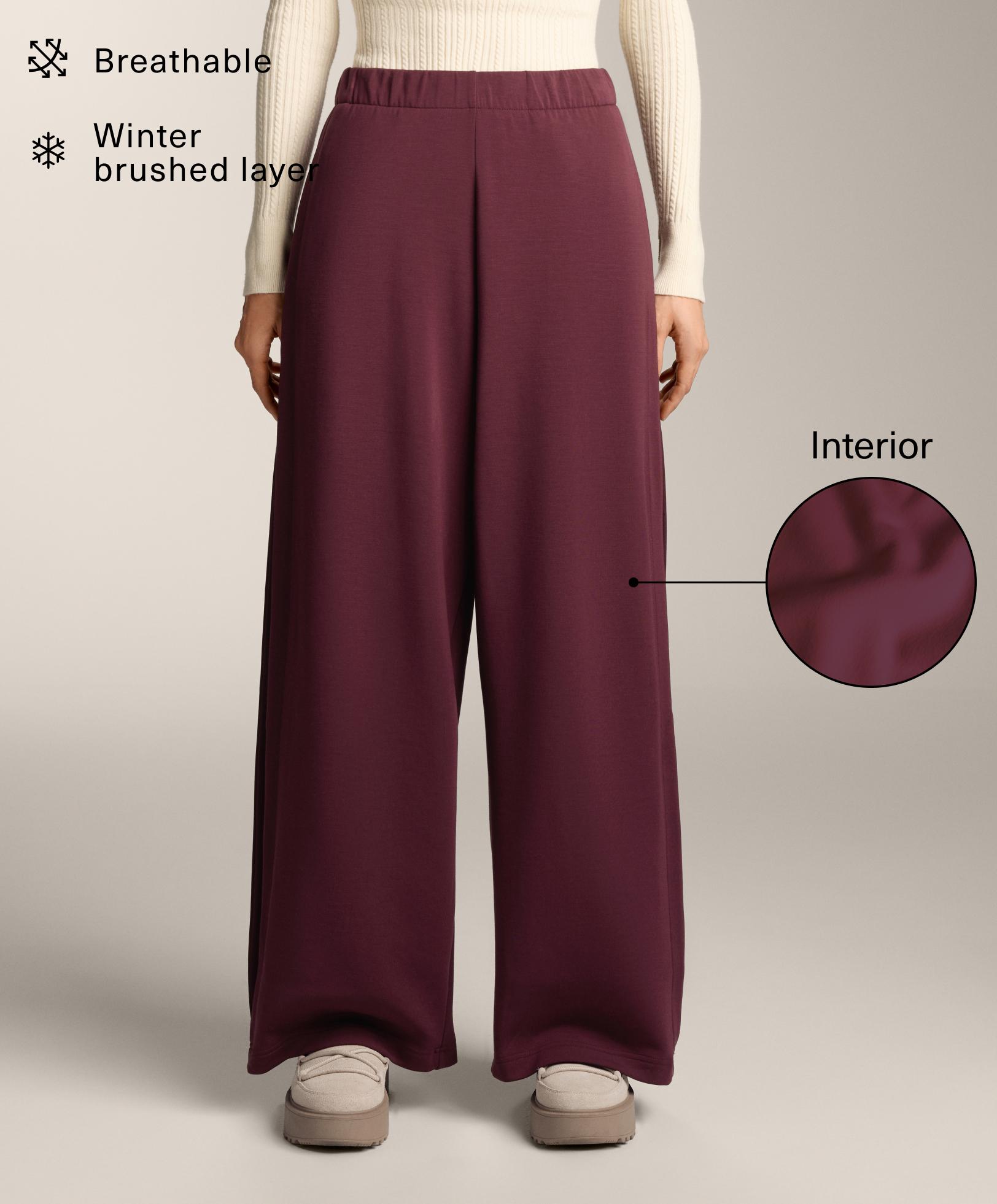 Cocoon trousers with side pleat and brushed modal