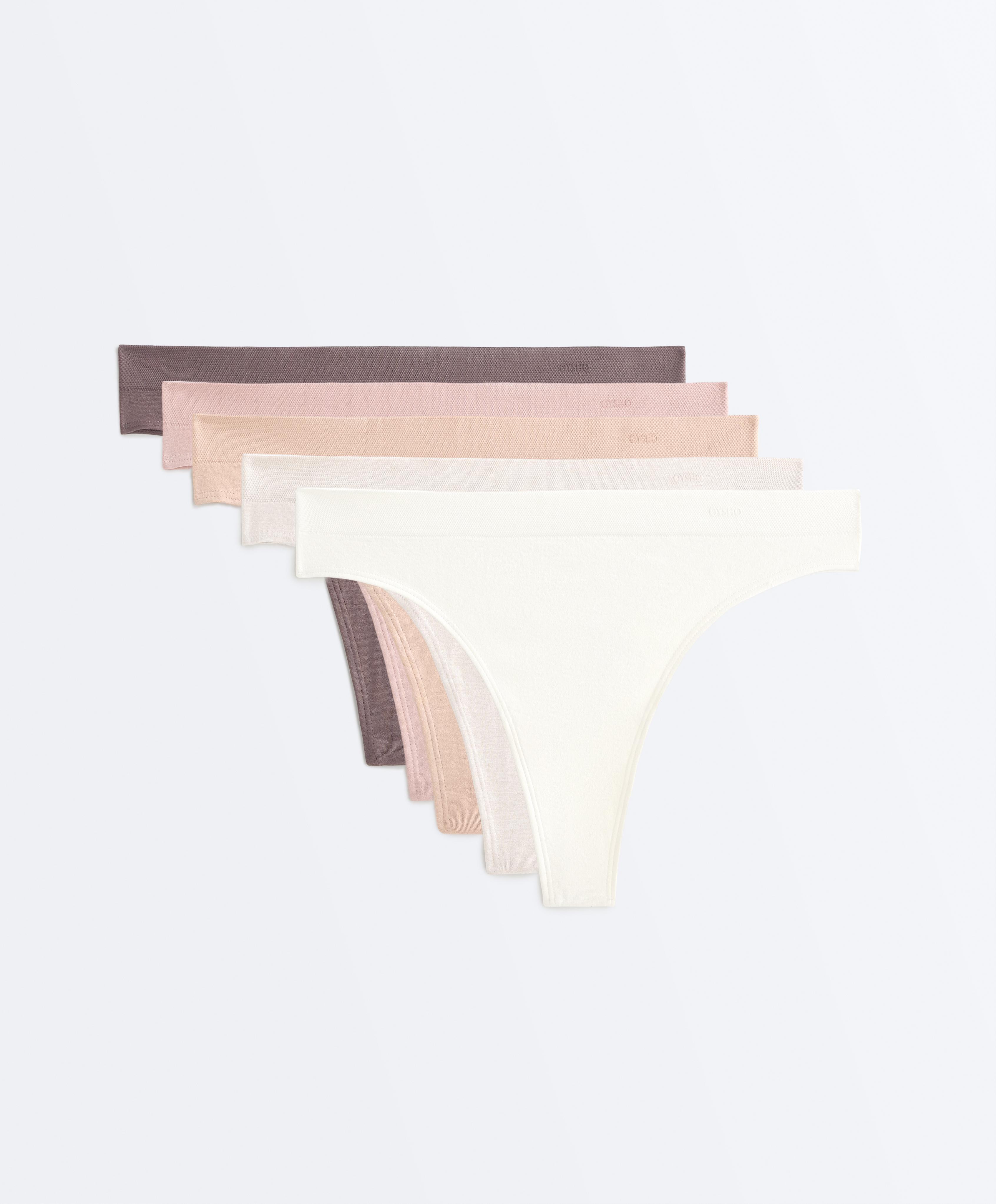 5 Seamless-Tangas in Soft-Touch-Qualität