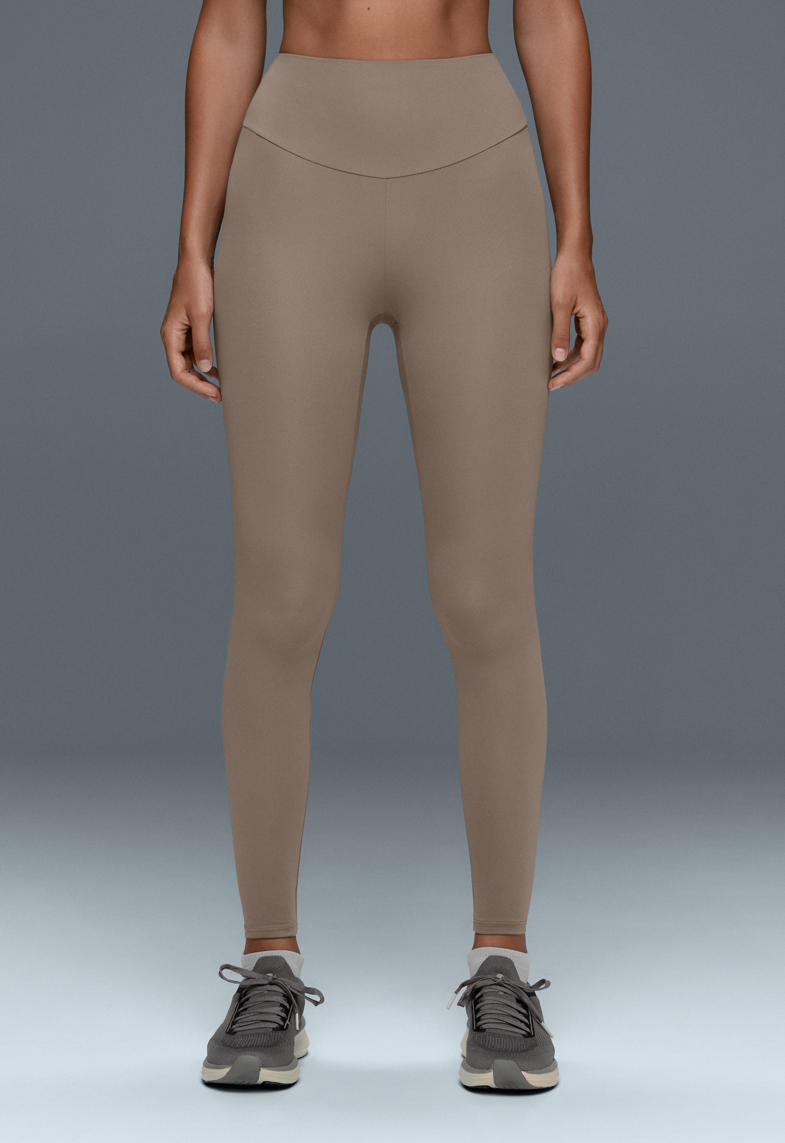 Comfortlux high-waisted ankle-length leggings — DARK MINK