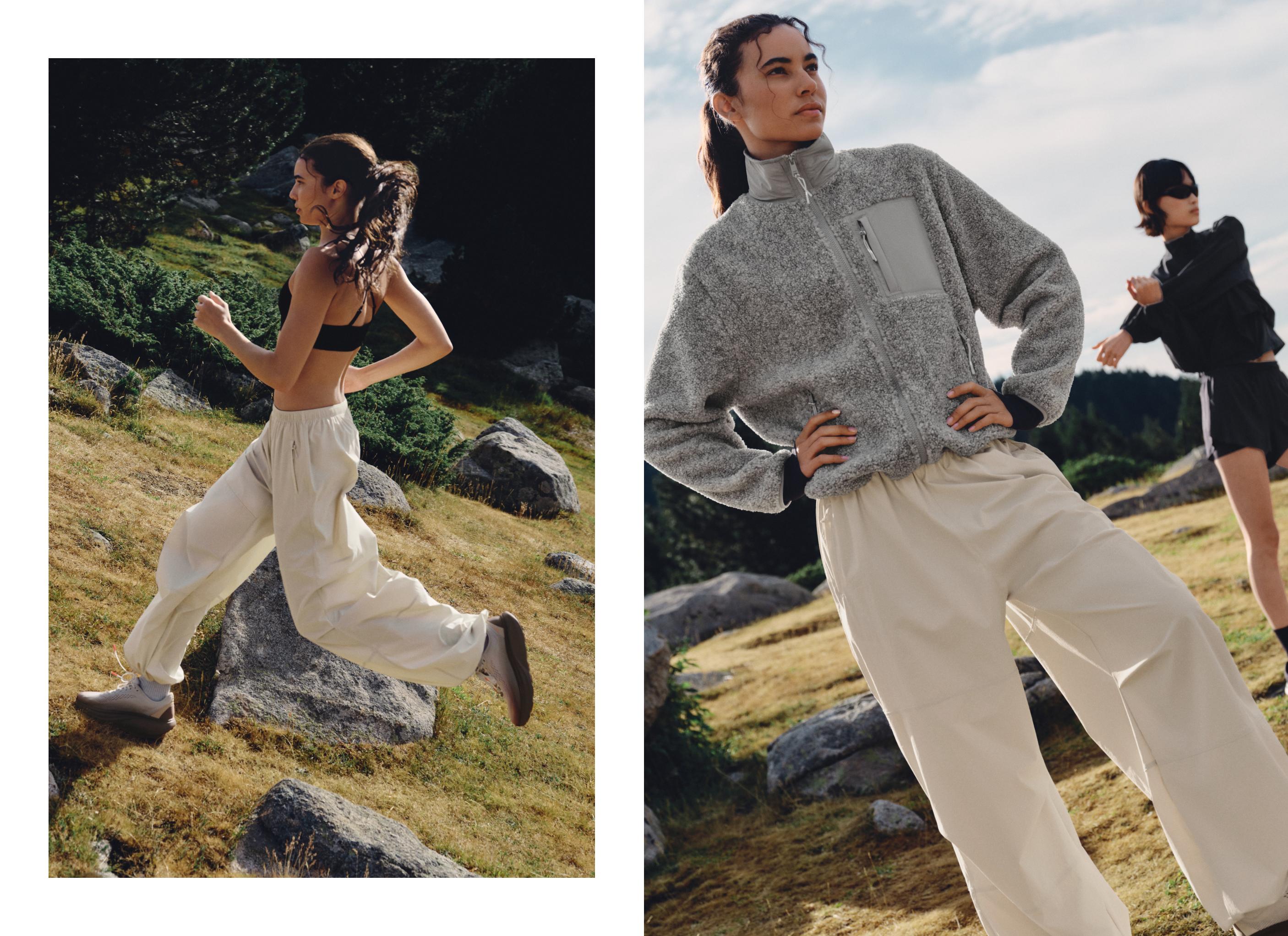 Adjustable technical wide-leg trousers — MARBLE