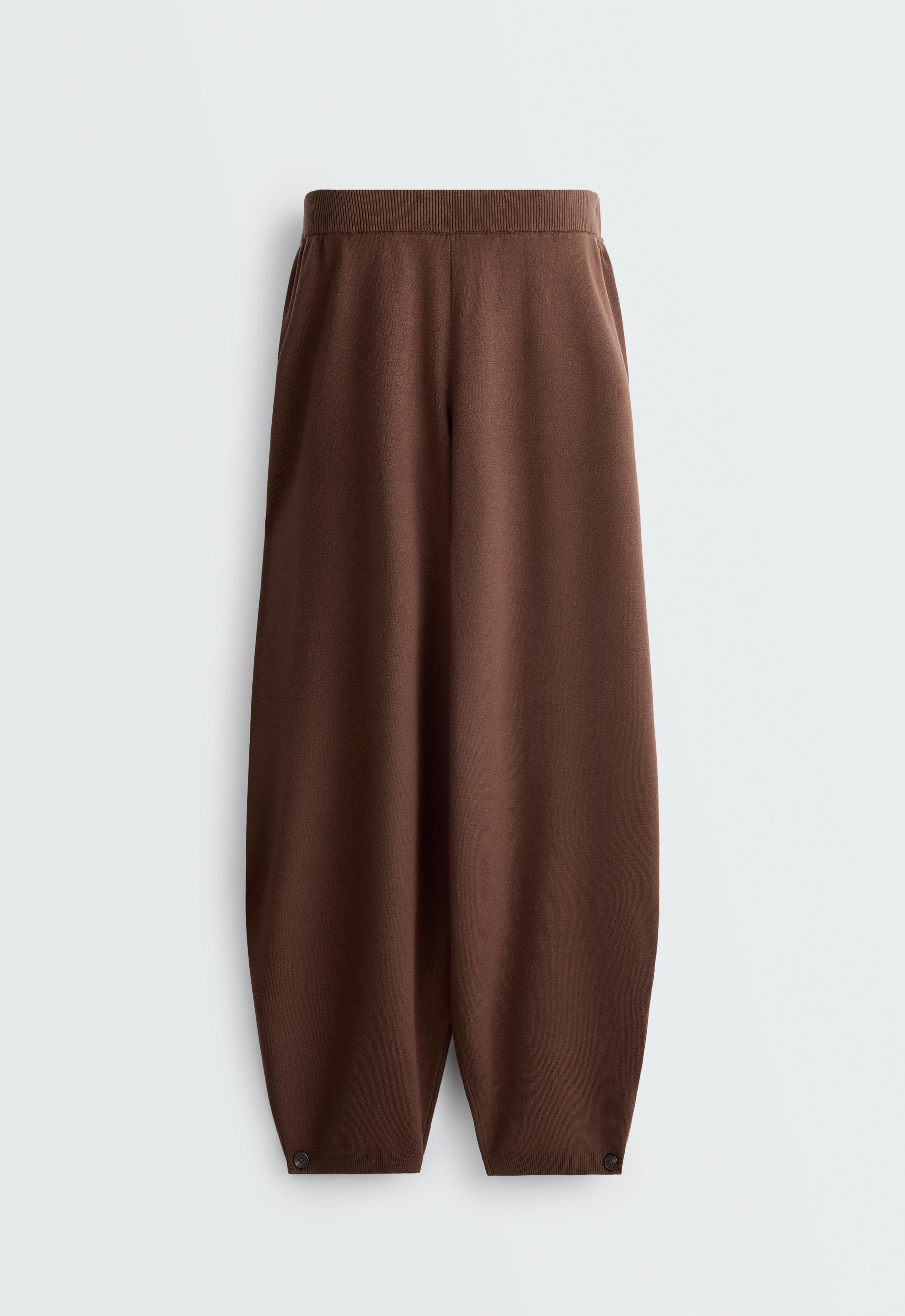 Balloon-fit knit trousers — COCOA