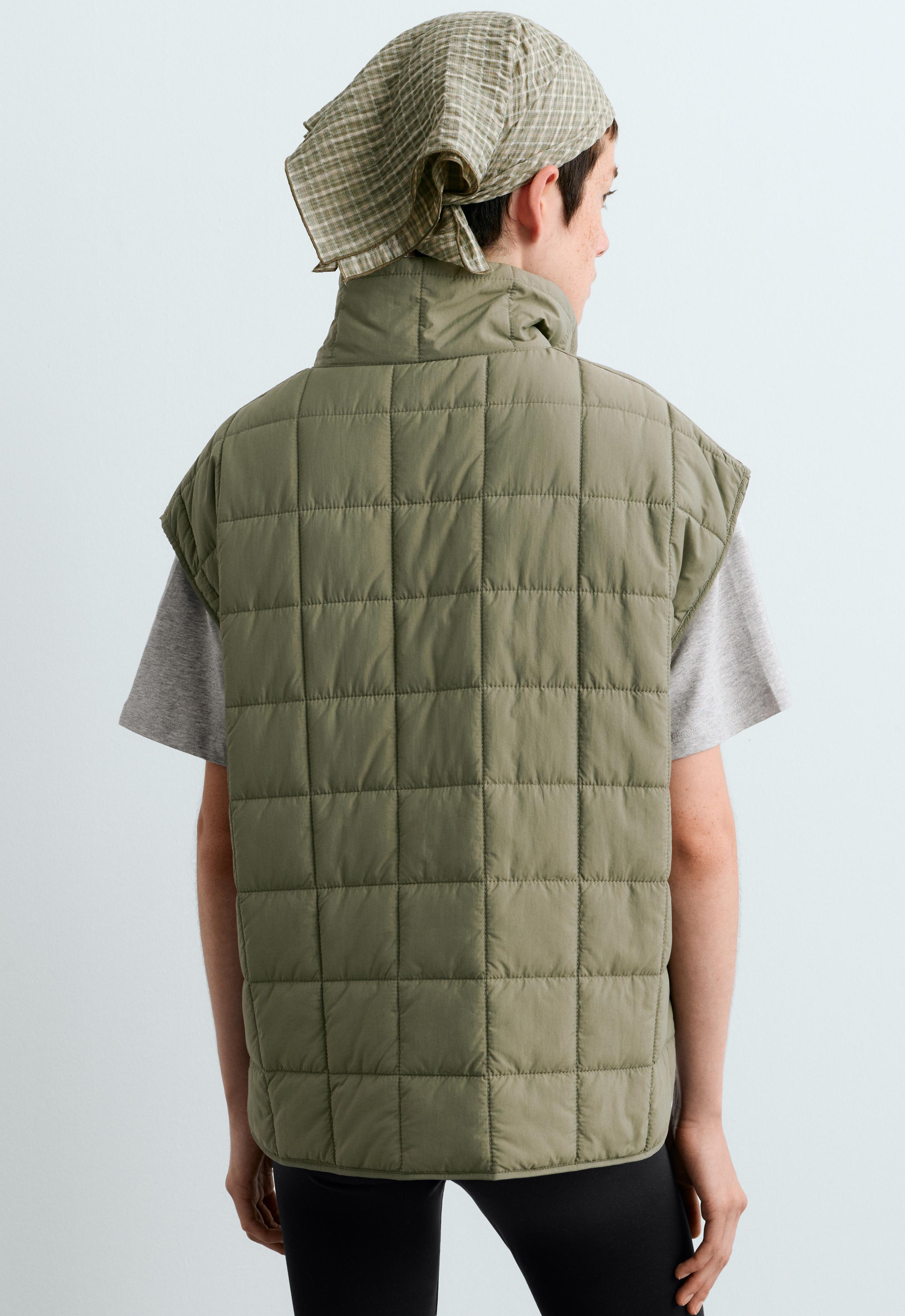 FELLEX® AEROGEL boxy padded gilet — DARK KHAKI