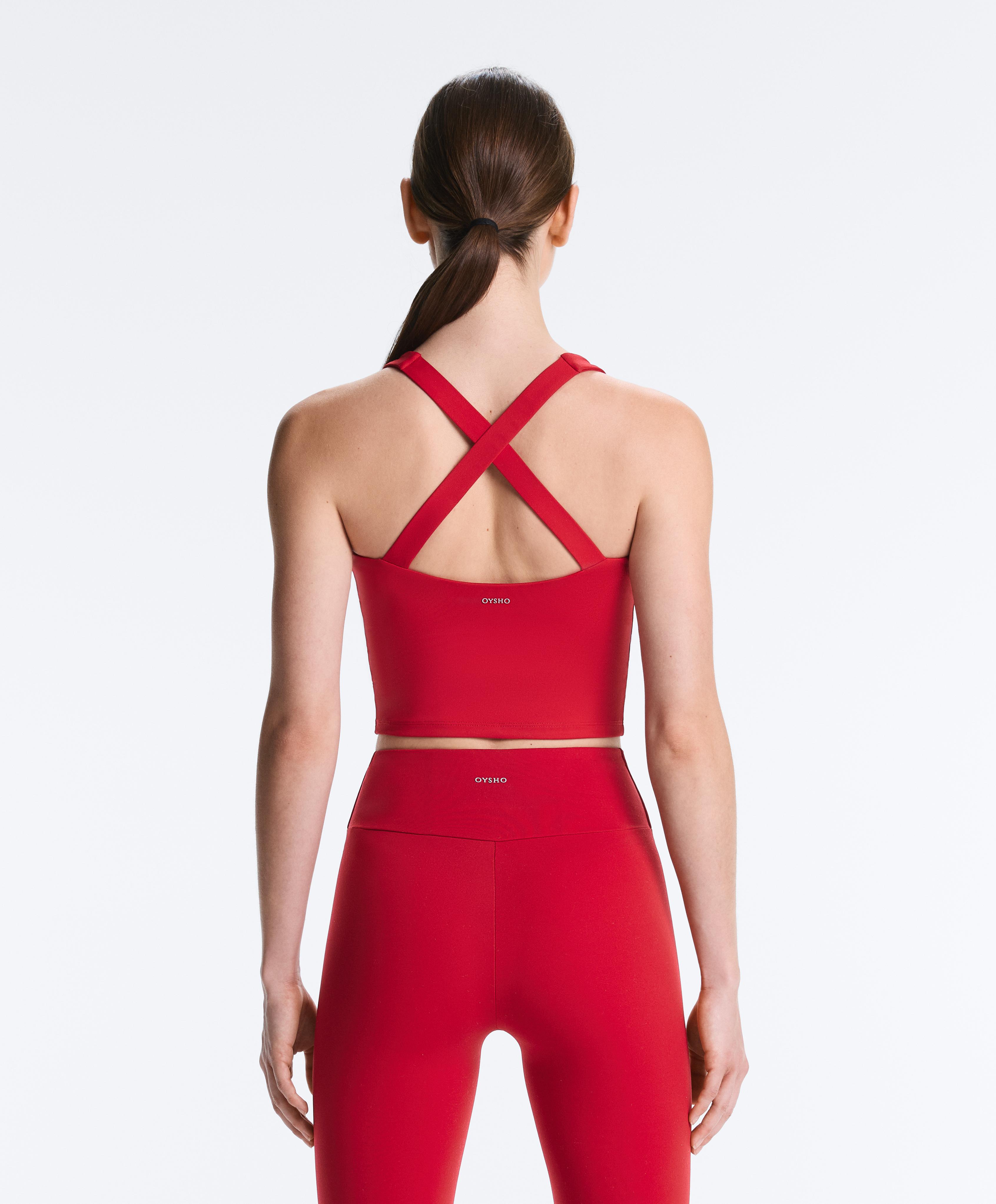 Comfortlux crossover back tank top — BRIGHT RED