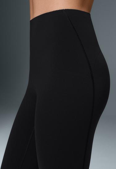 Ankle-length high rise Compressive core control leggings — BLACK 4