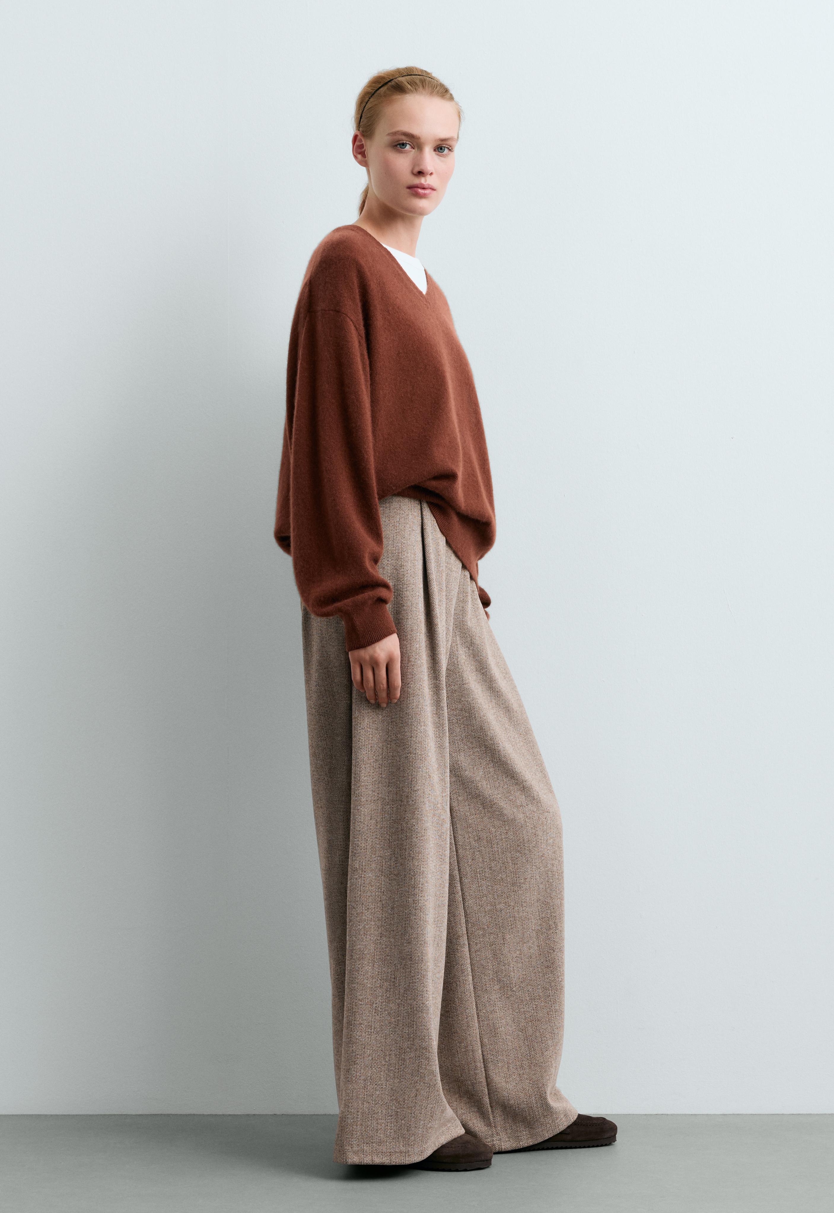 Mottled wide-leg trousers | OYSHO Iraq