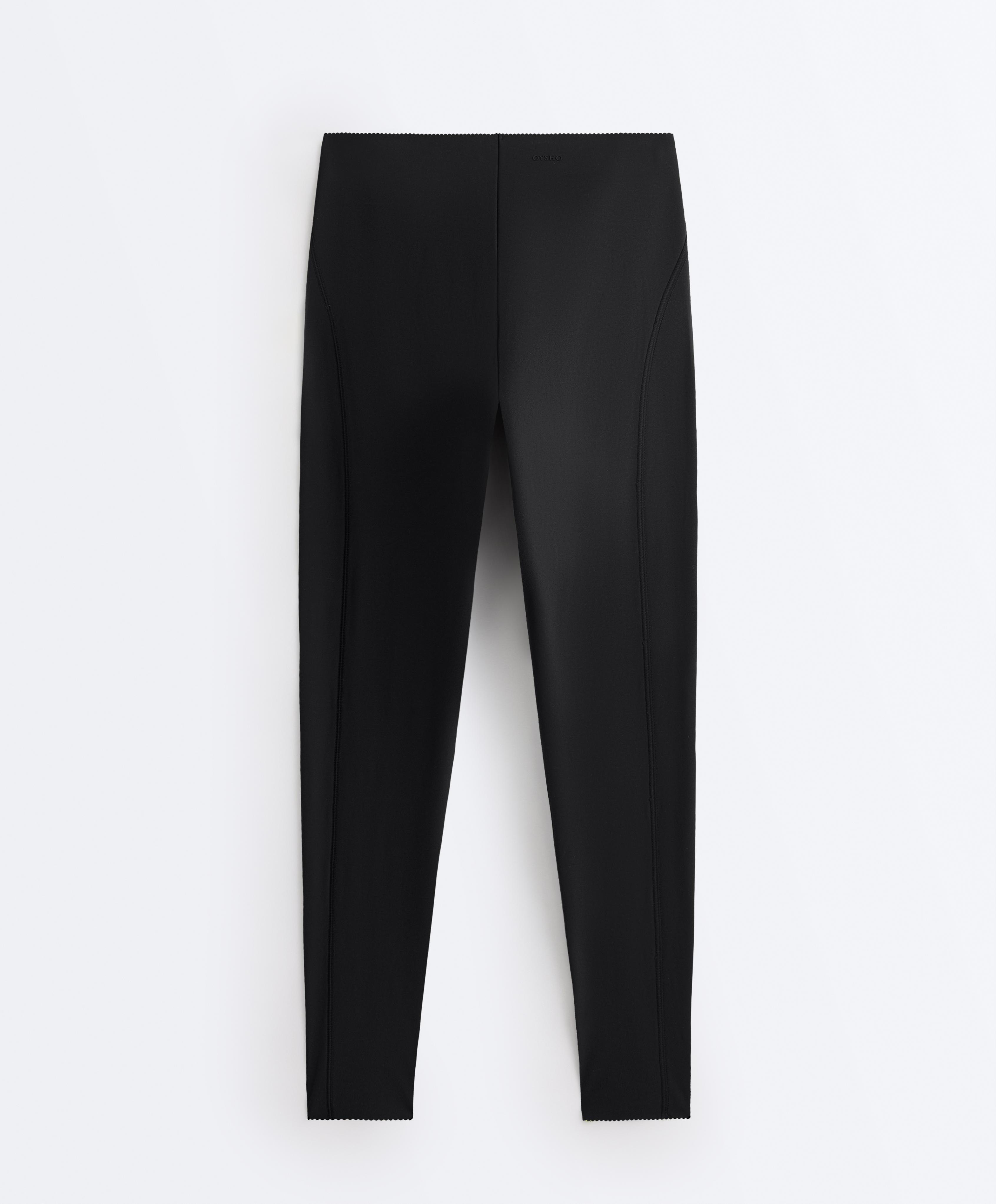 Compressive high-rise core-control ankle-length leggings — BLACK