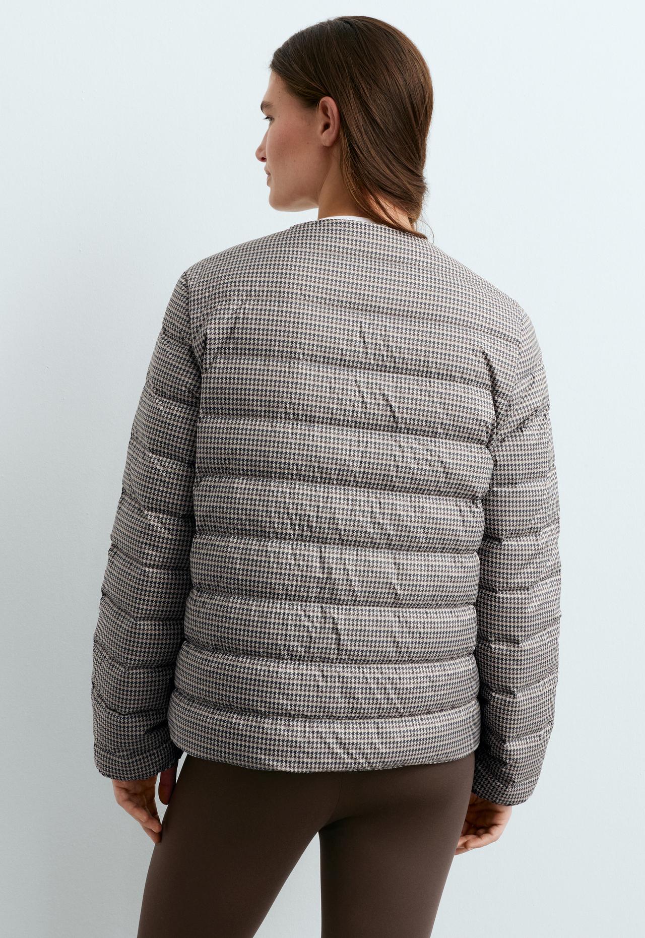 100% down padded packable jacket — TAUPE