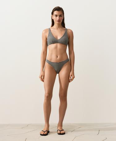 Classic mini check bikini briefs — BLACK 2